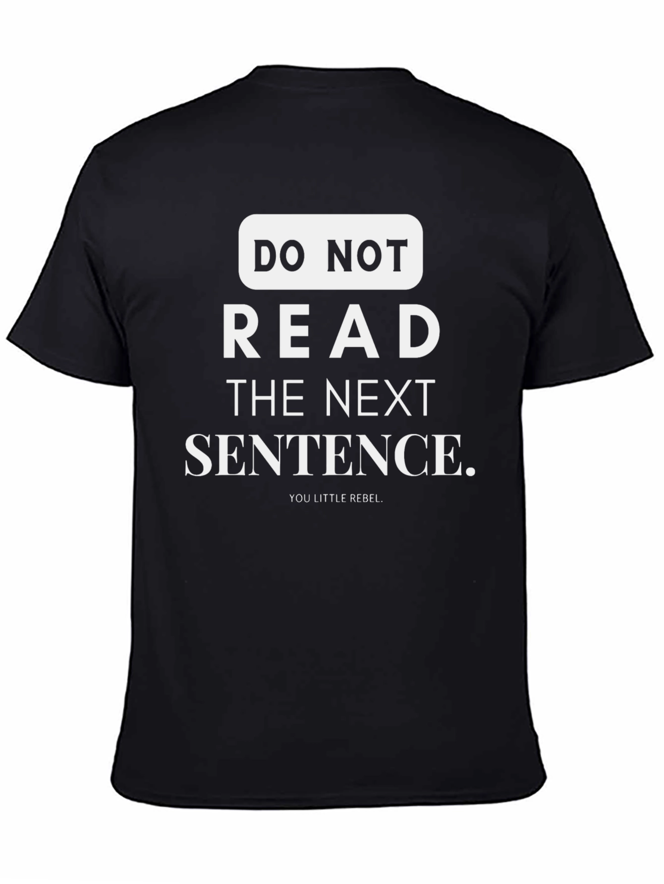 Black Do Not Read Graphic Novelty Tee view 4