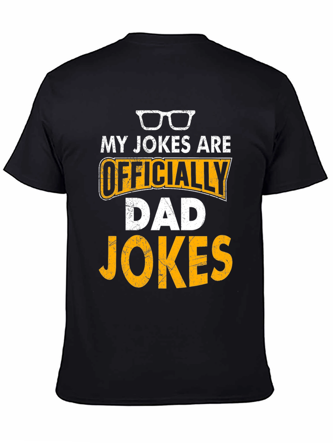 Black Officially Dad Jokes T-Shirt Funny Fathers Day Gift view 4