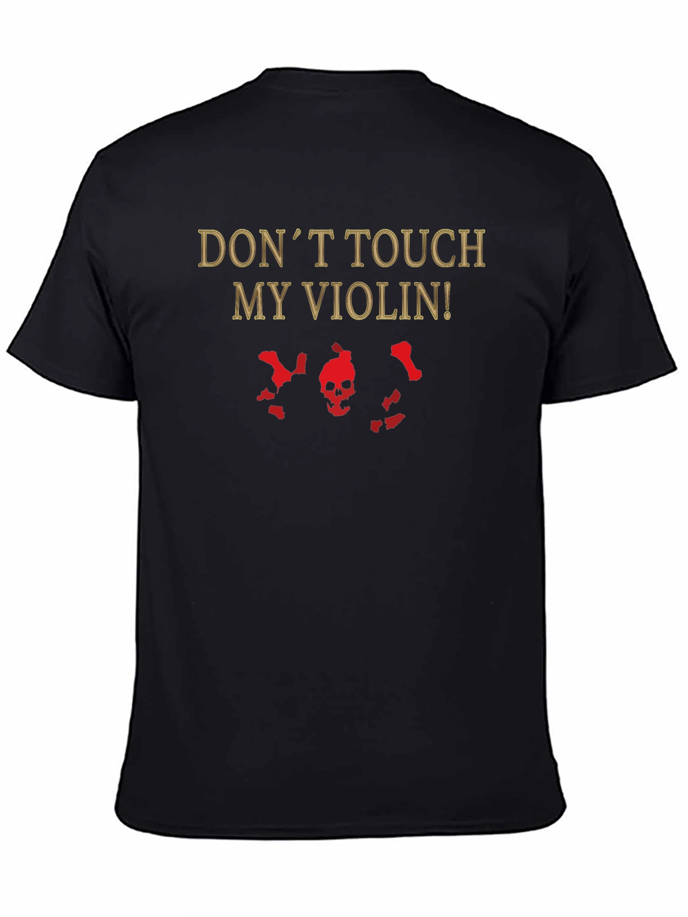 Black Don't Touch My Violin! Graphic T-Shirt view 4