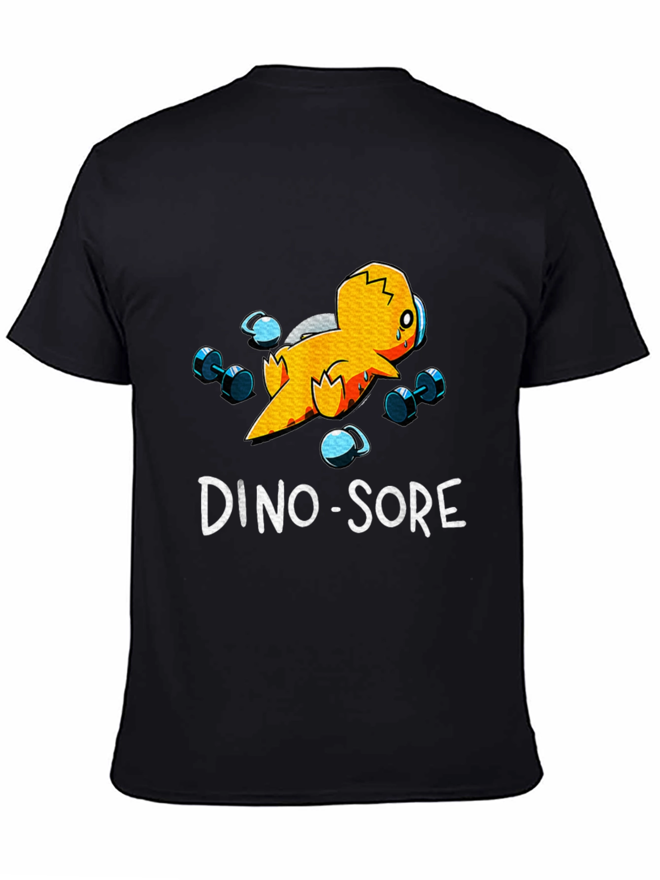 Black Dino-Sore Workout T-Shirt view 4
