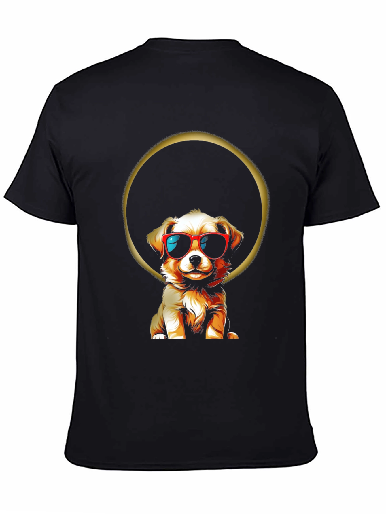 Black Cool Dog T-Shirt - Graphic Tee view 4