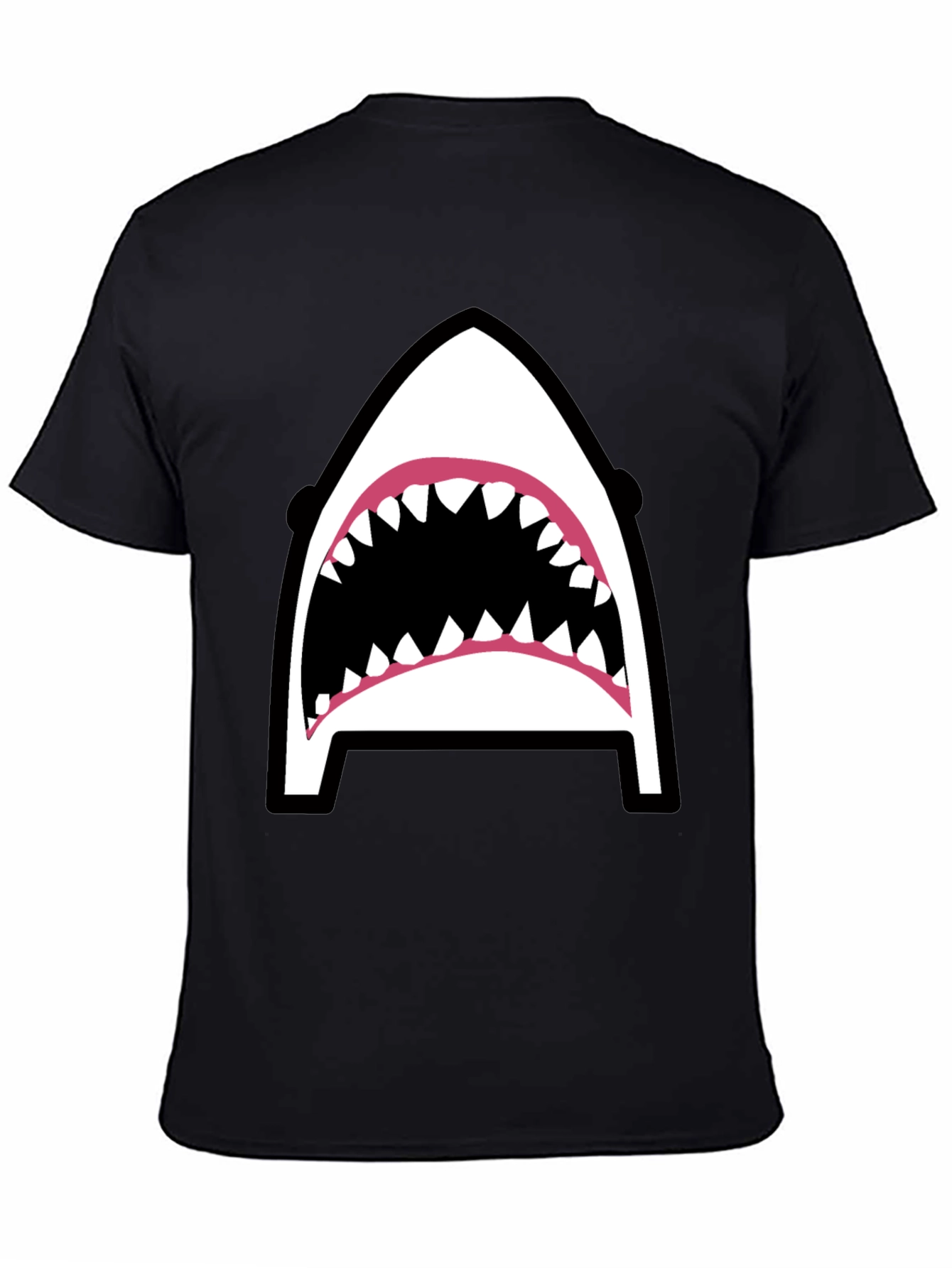 Black Shark Graphic Tee - Black Cotton Blend view 4