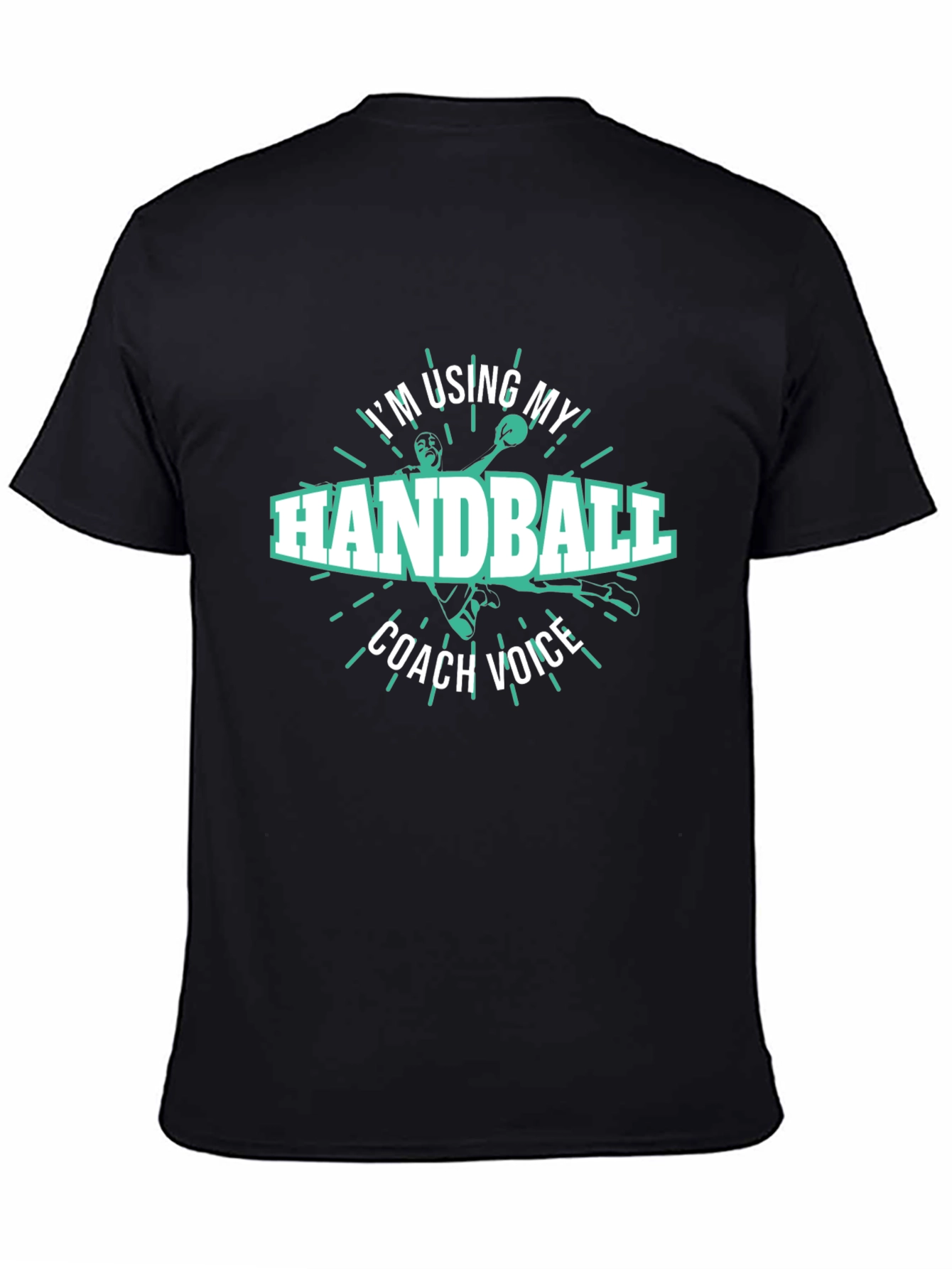 Black Handball Coach Voice T-Shirt view 4