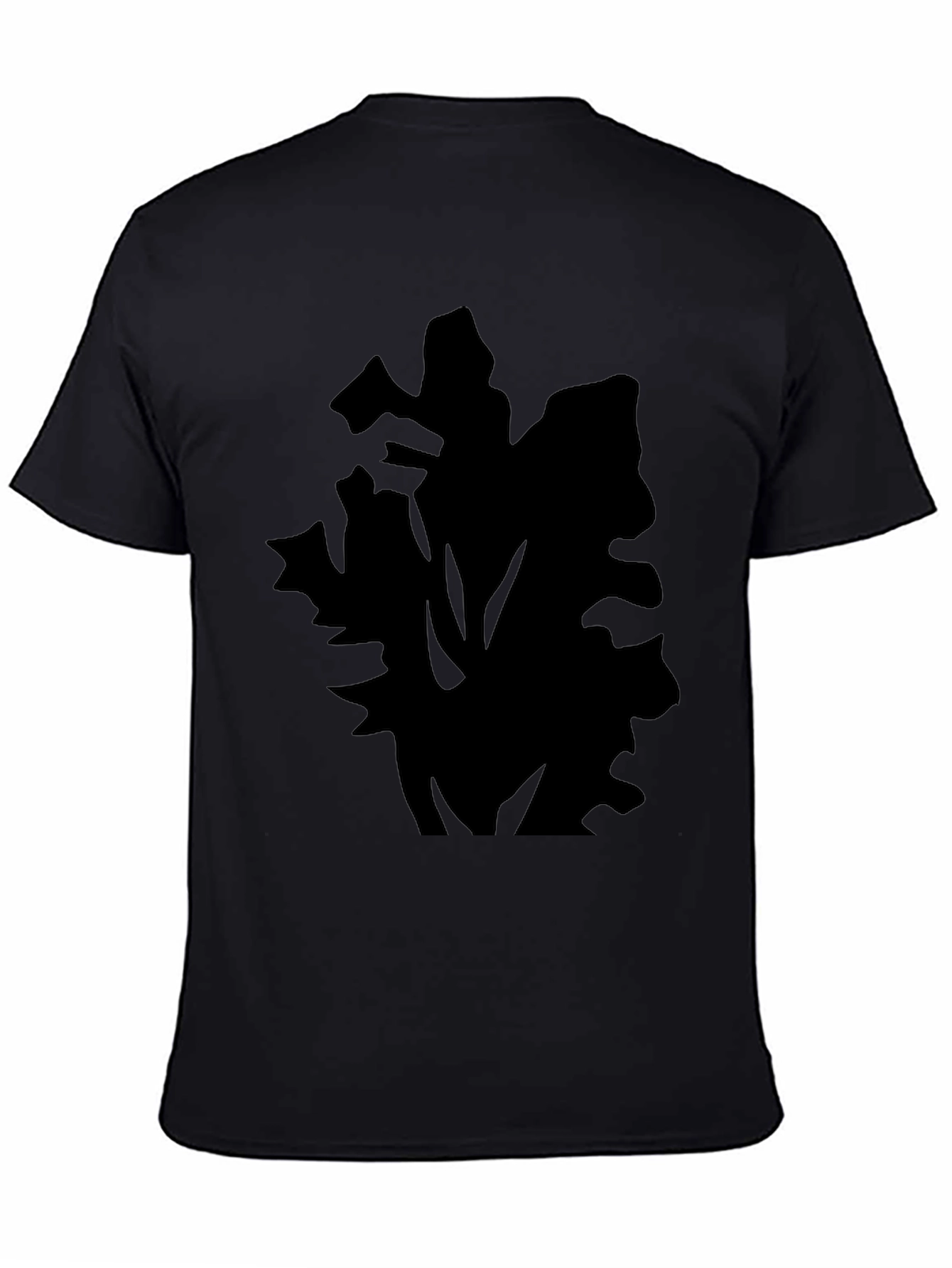 Black Men's Graphic Print Black T-Shirt view 4
