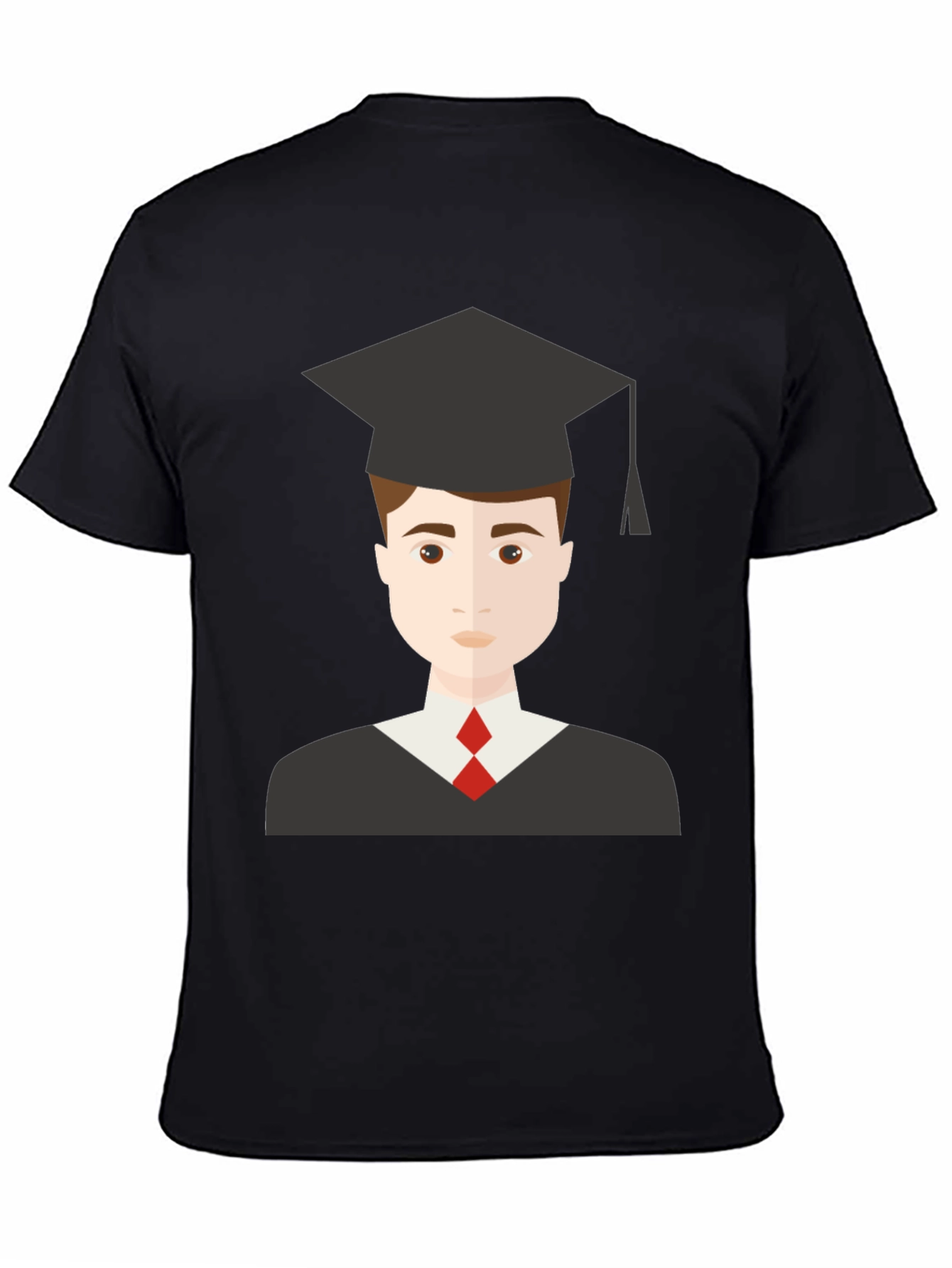 Black Graduation Graphic Tee - Black T-Shirt view 4