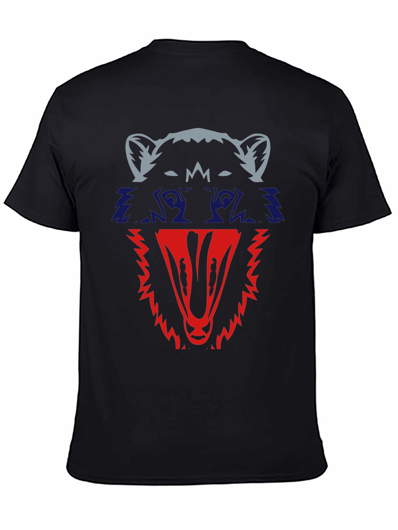 Black Raccoon Graphic Tee - Men's Black Cotton T-Shirt view 4