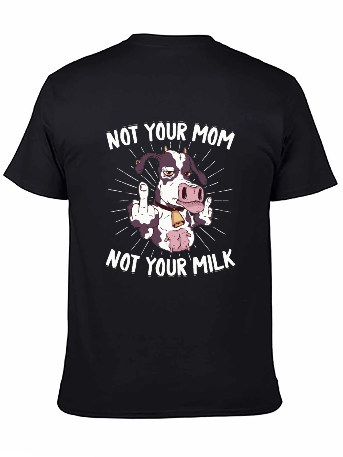 Black Not Your Mom, Not Your Milk Black Graphic Tee view 4