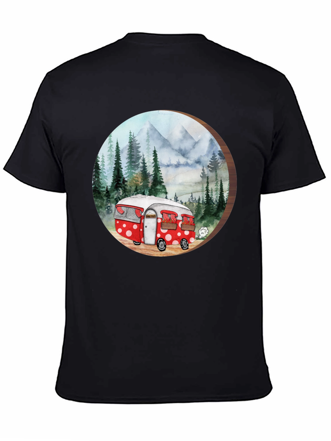 Black Camping Camper T-Shirt - Nature Adventure Tee view 4