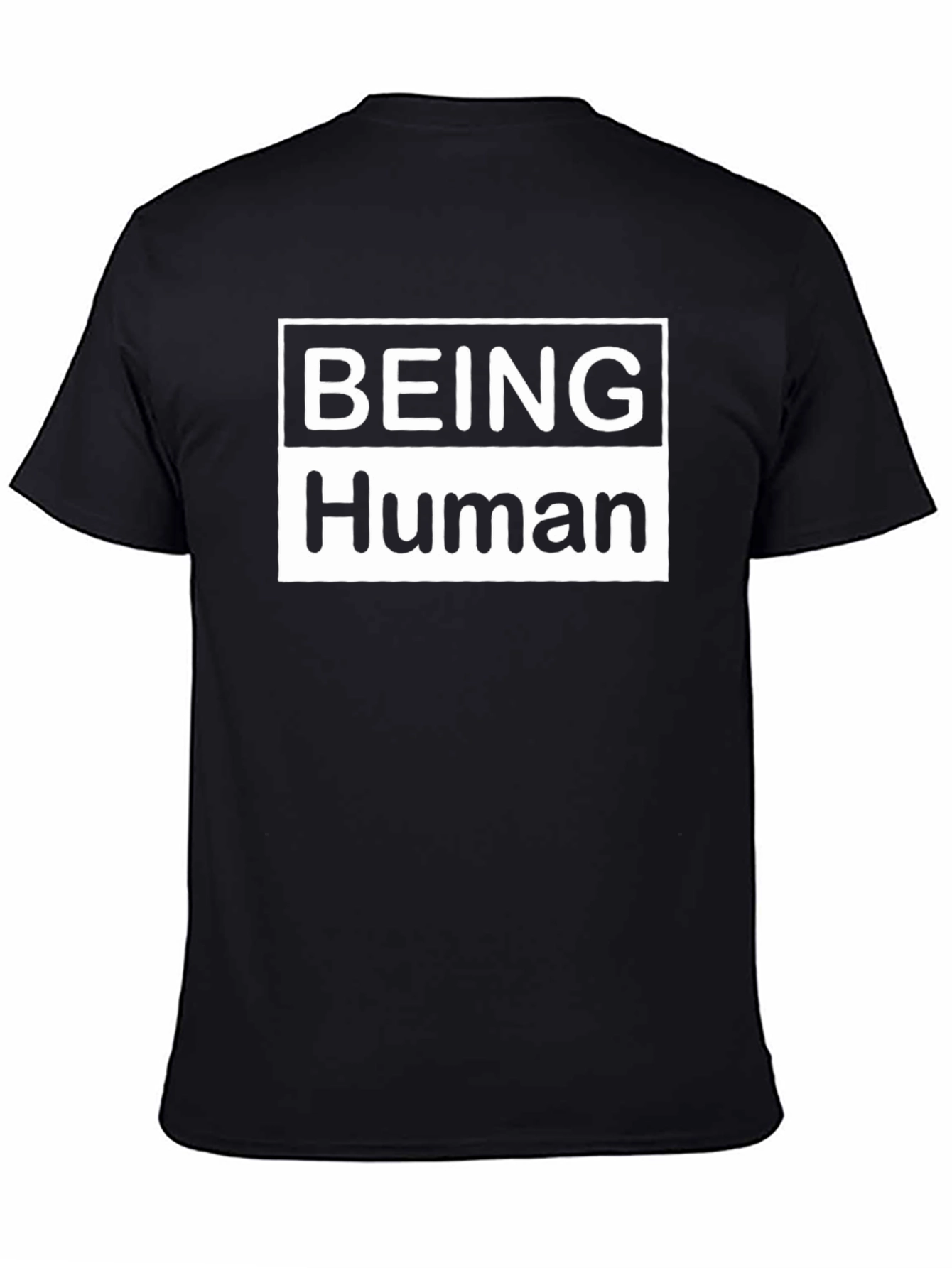 Black Being Human Graphic Tee - Black Cotton Blend view 4