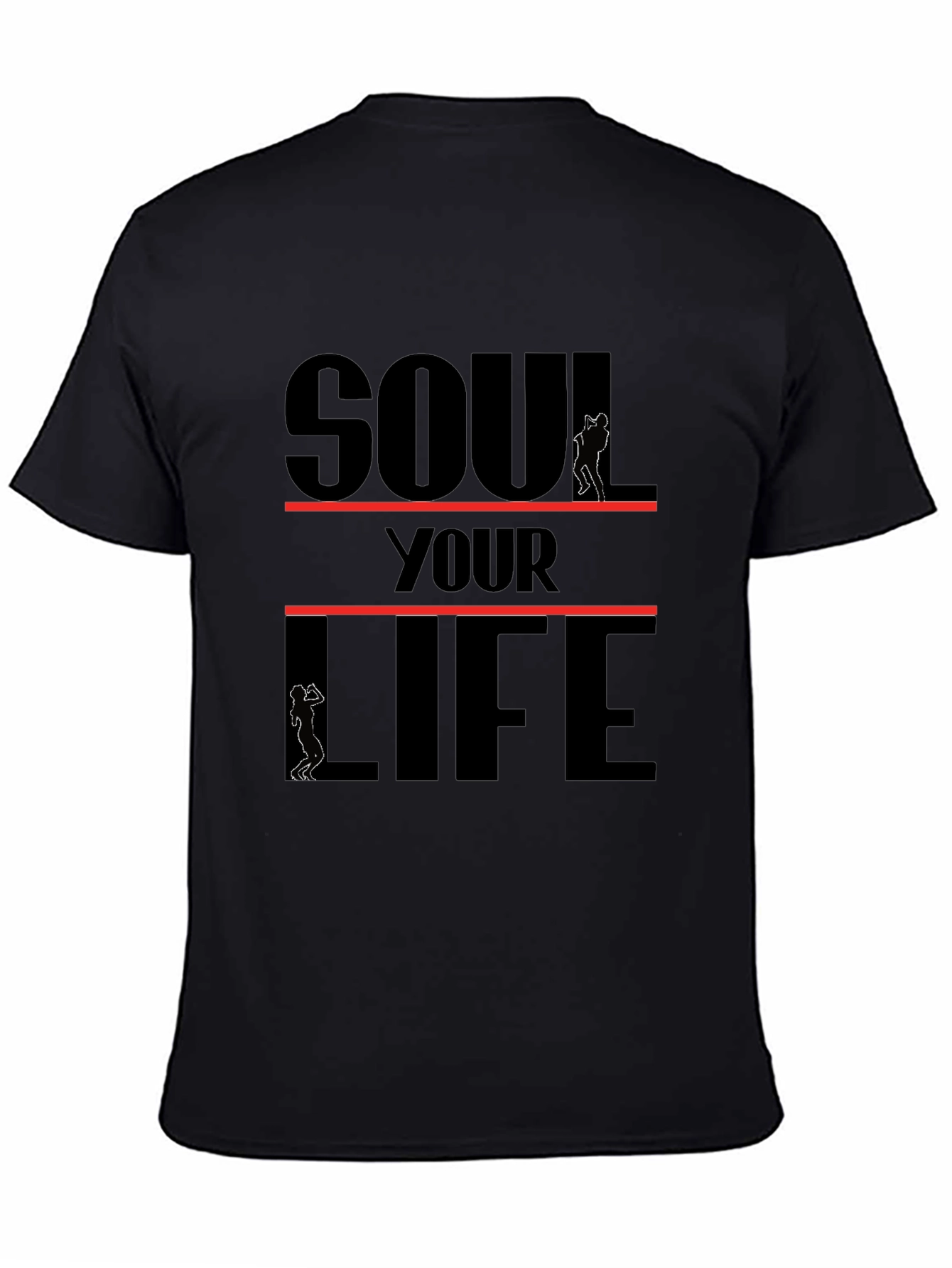 Black Soul Your Life Black Graphic Tee view 4