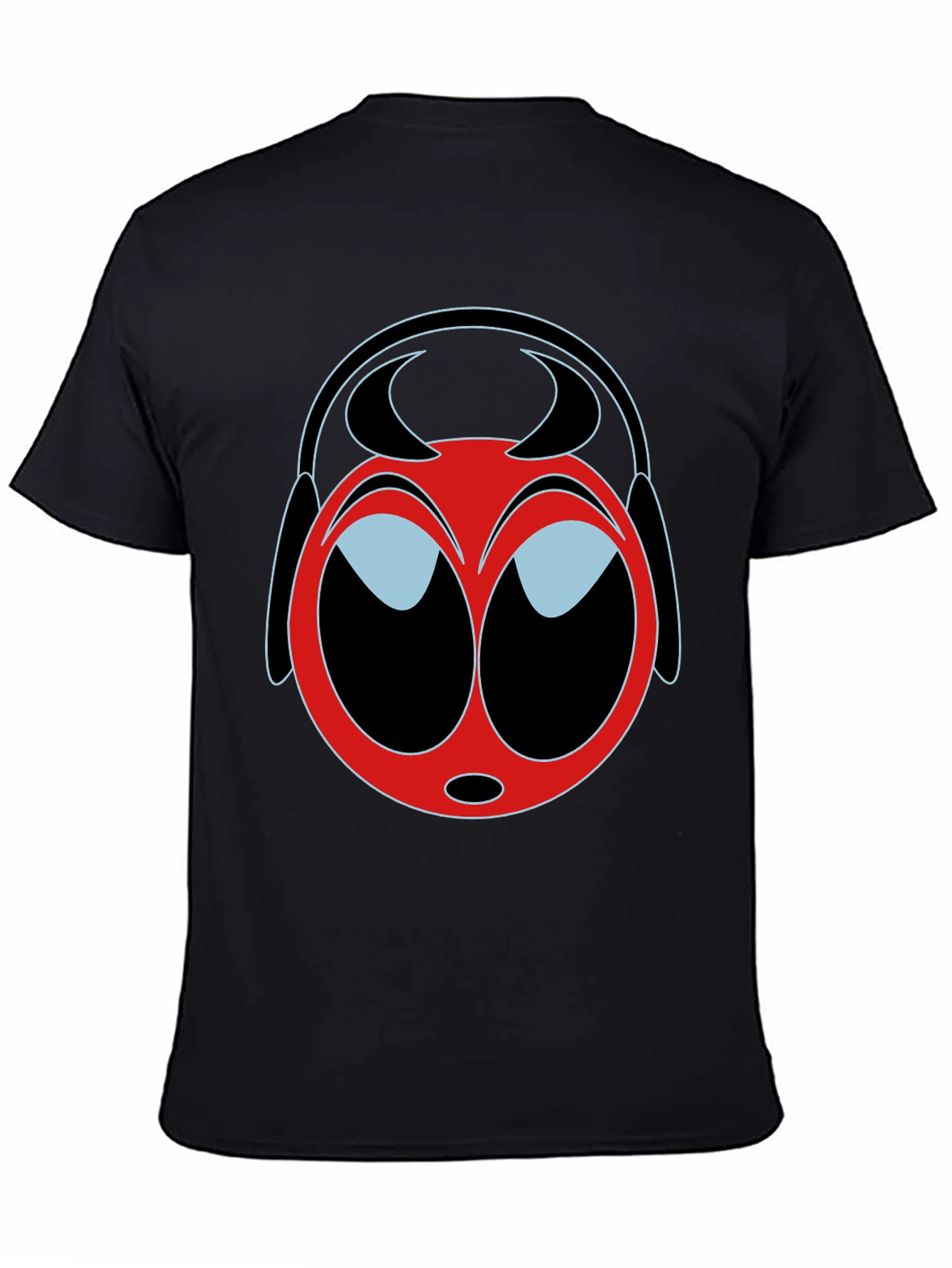 Black Cartoon Devil T-Shirt - Quirky Graphic Tee view 4