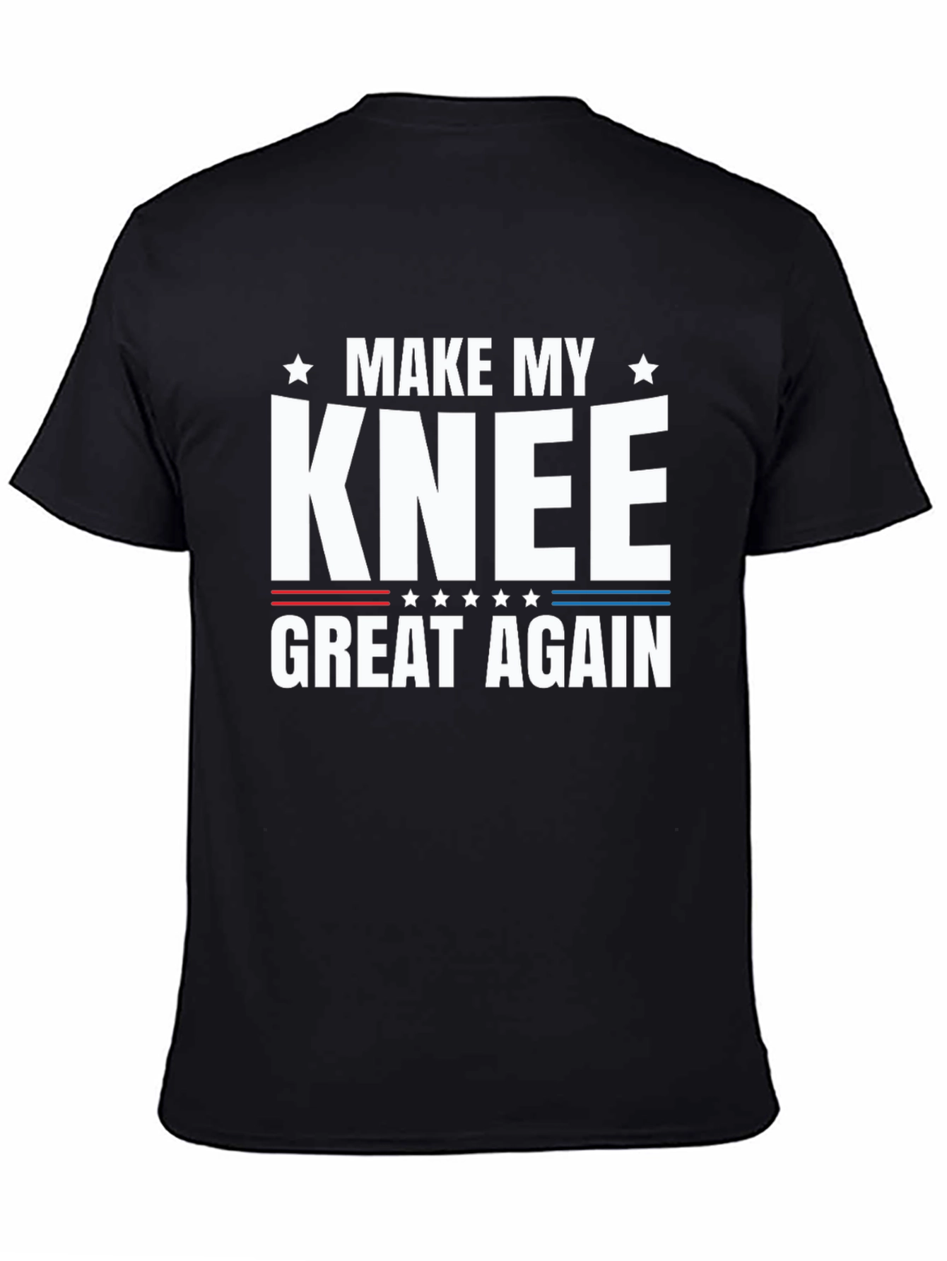 Black Make My Knee Great Again Graphic Tee view 4