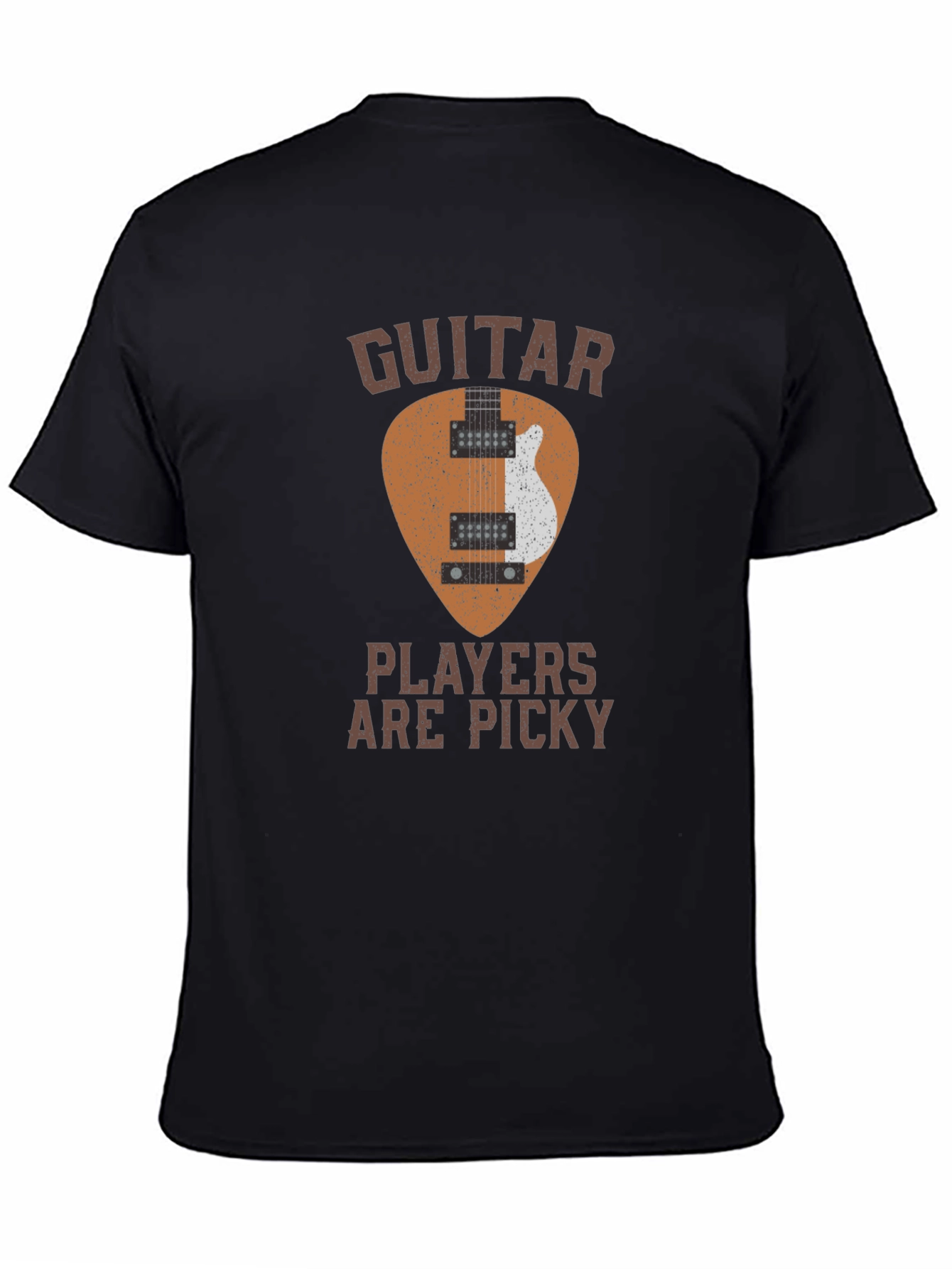 Black Guitar Players Picky T-Shirt - Music Lover Tee view 4