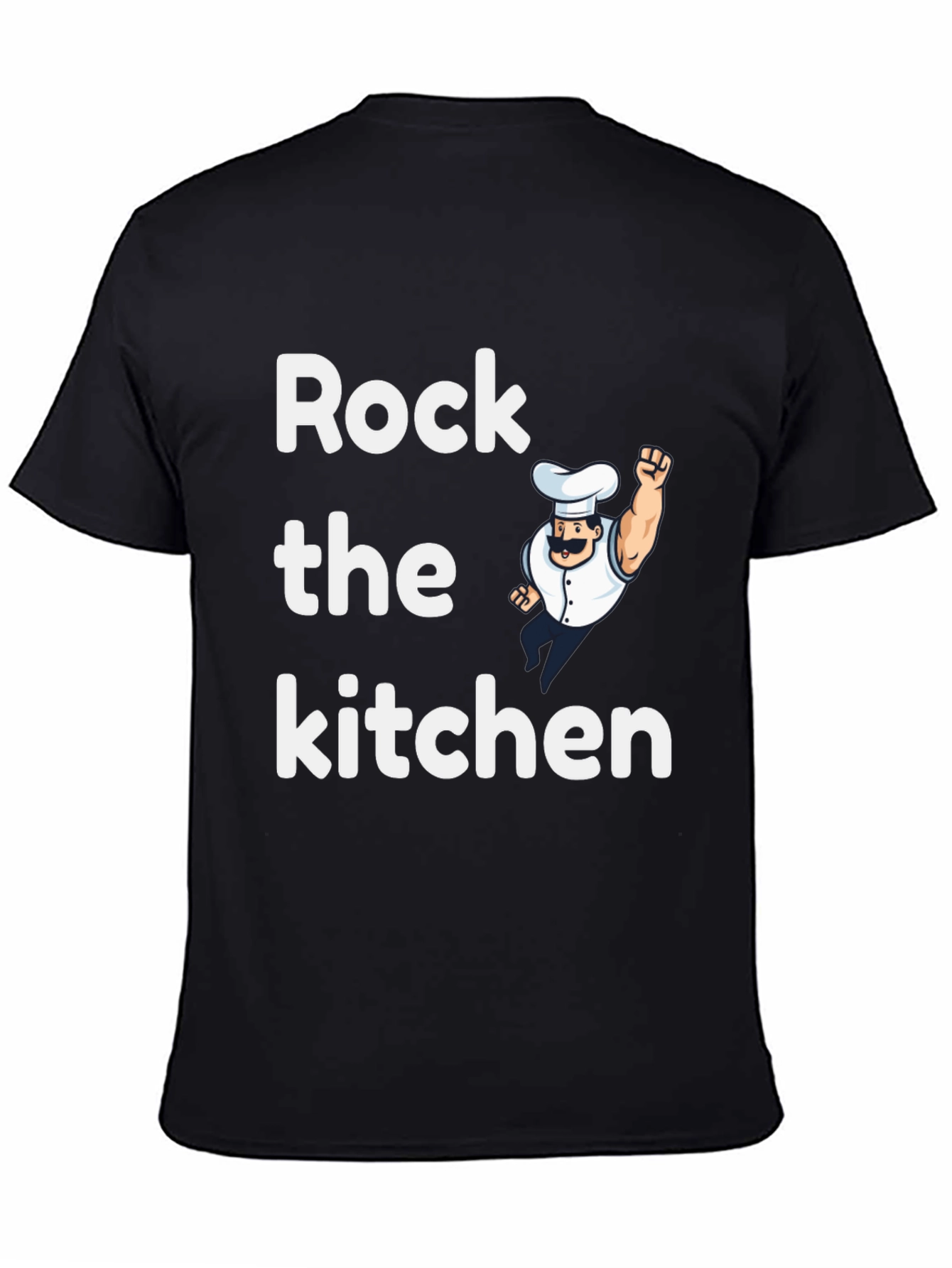 Black Rock the Kitchen T-Shirt Chef Design view 4