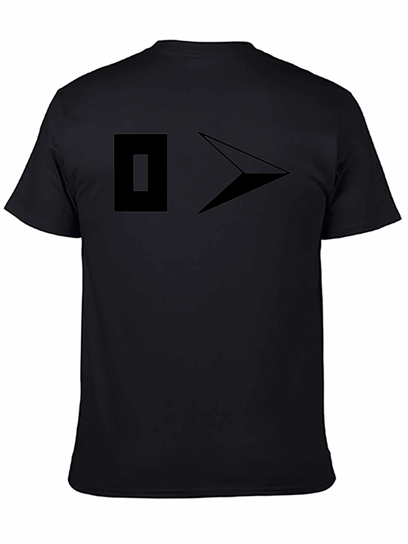 Black Modern Graphic Black T-Shirt view 4