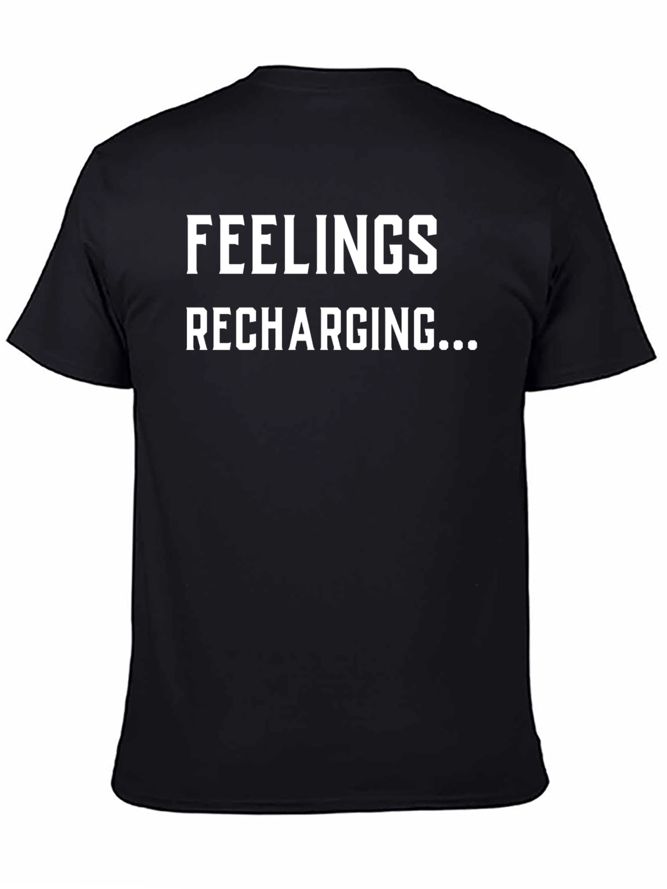 Black Feelings Recharging Graphic Tee - Black Cotton Comfort view 4