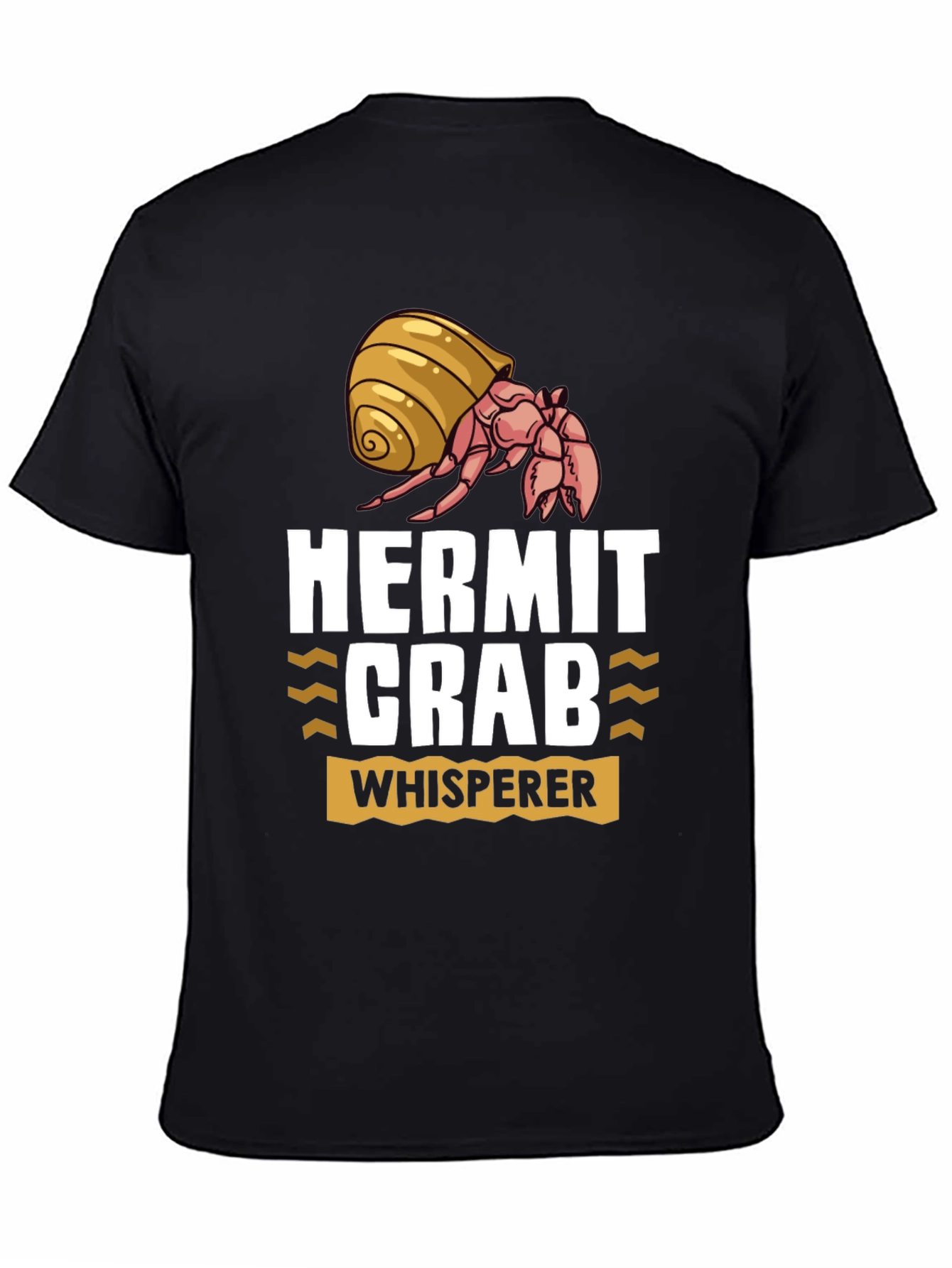 Black Hermit Crab Whisperer Graphic T-Shirt view 4