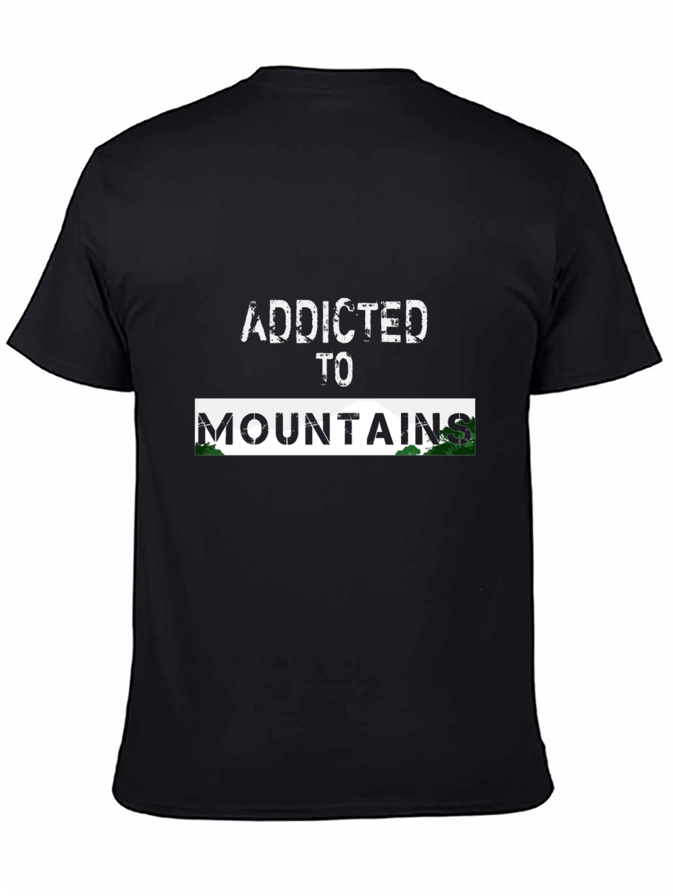 Black Addicted to Mountains Graphic Tee - Black view 4