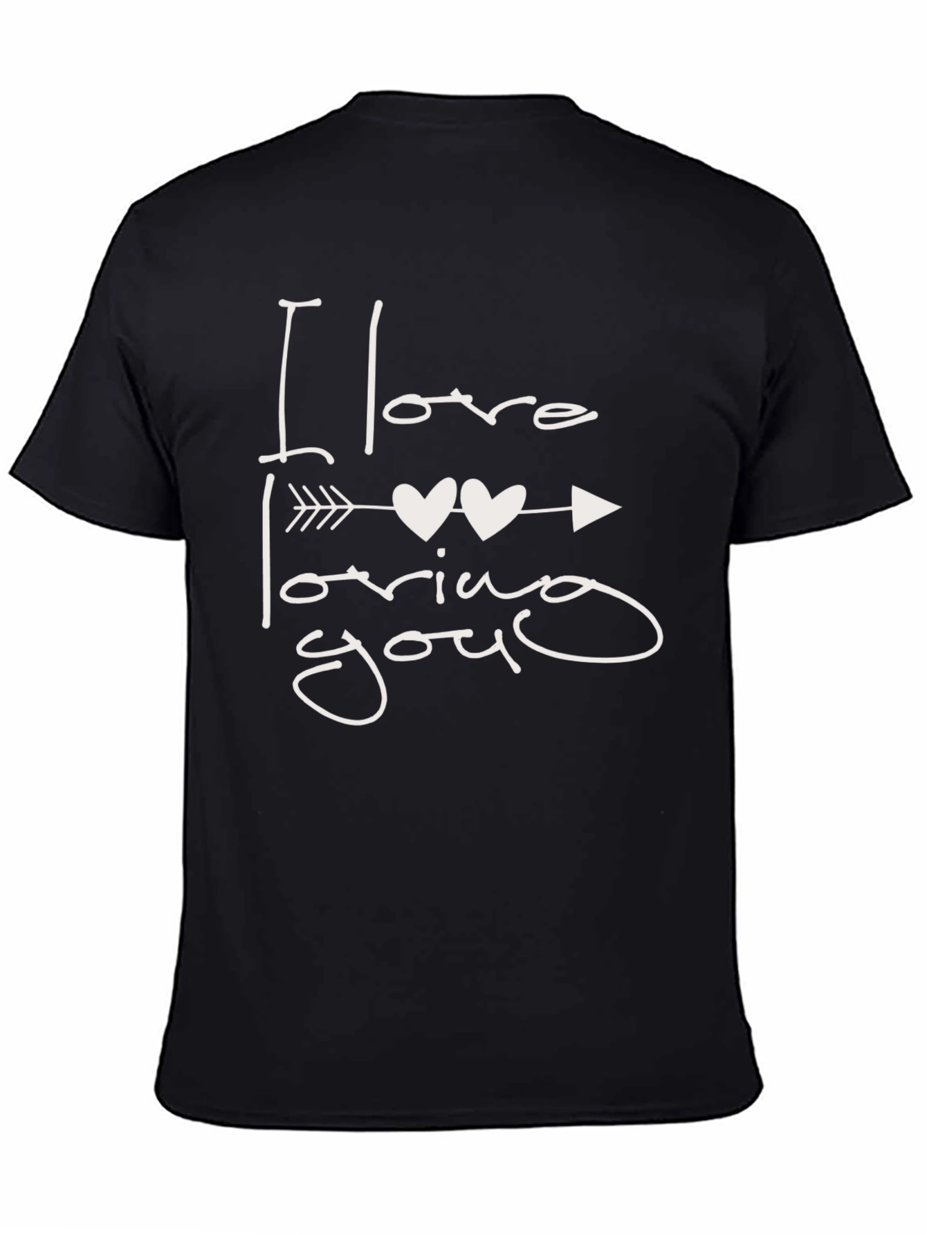 Black I Love Loving You Black T-Shirt view 4