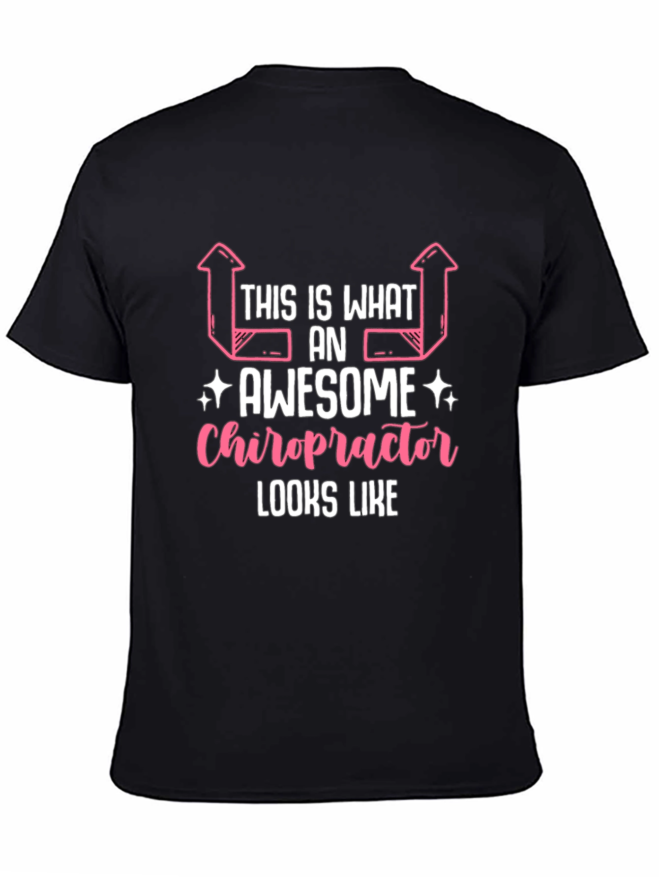 Black Awesome Chiropractor T-Shirt - Funny Gift view 4