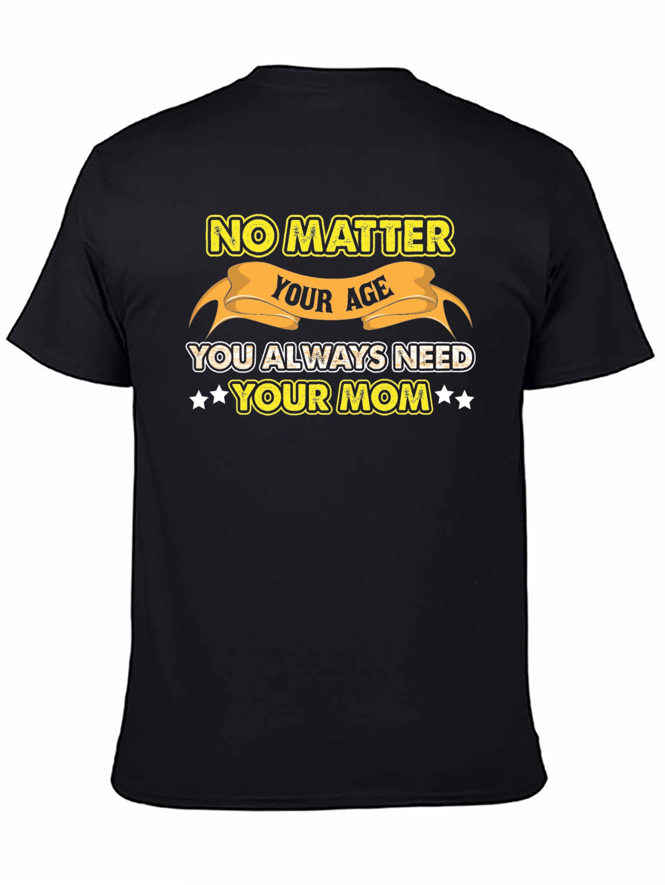 Black Always Need Your Mom Black Graphic Tee view 4