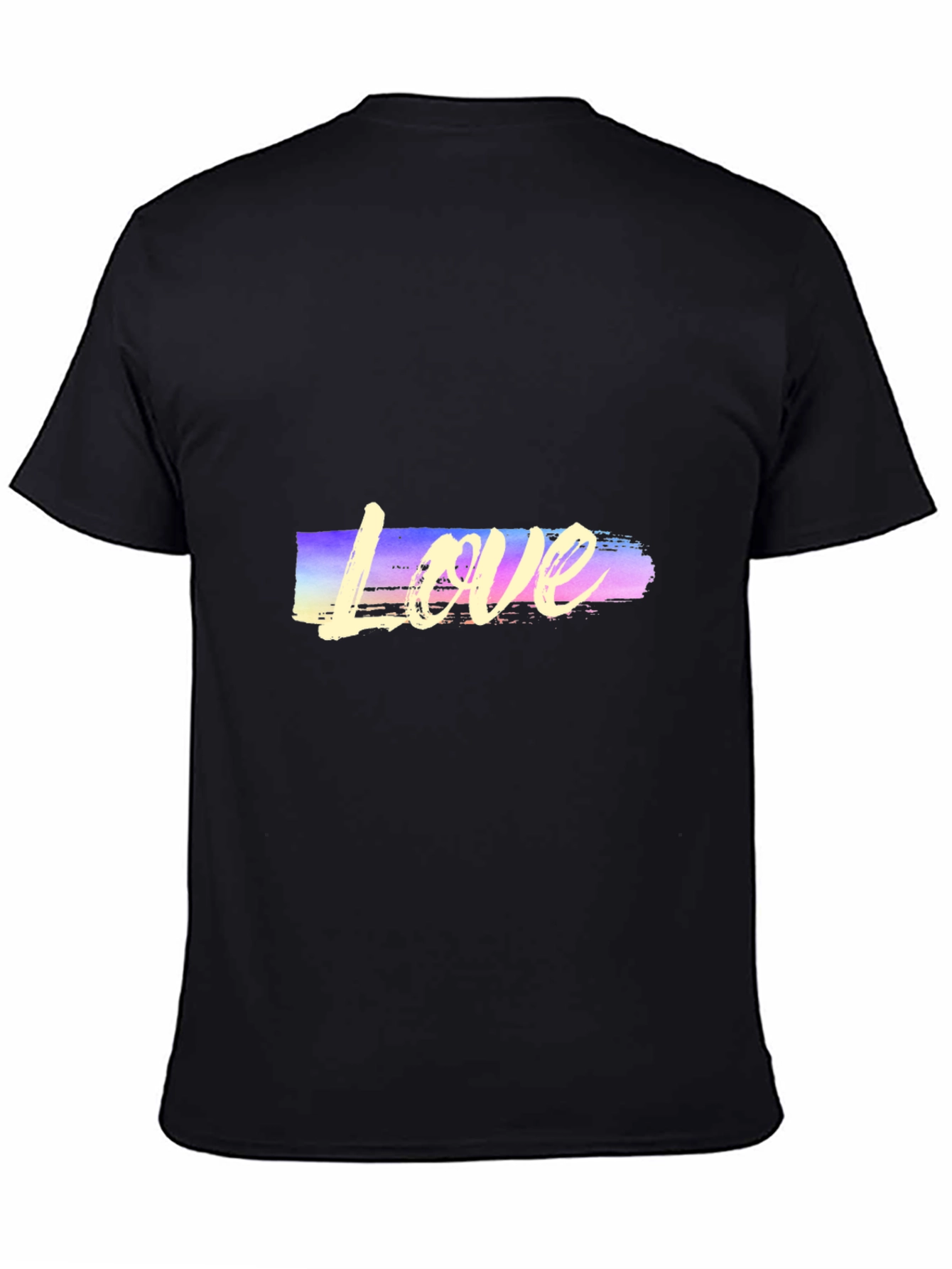 Black Love Graphic Black T-Shirt view 4