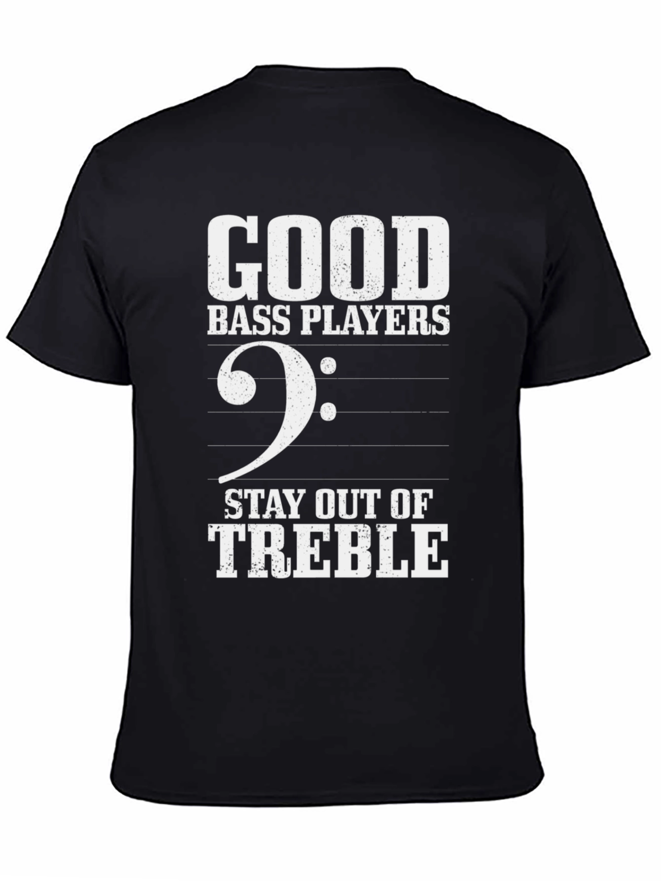 Black Good Bass Players Black Graphic T-Shirt view 4