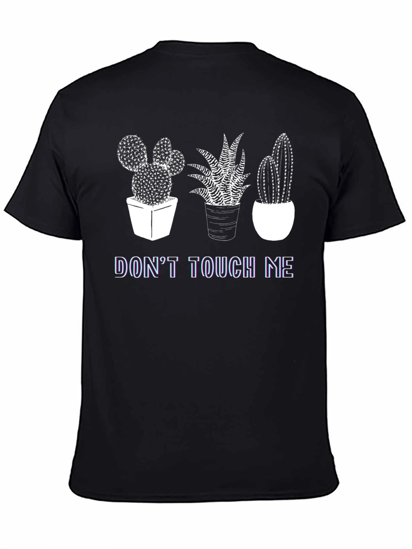 Black Don't Touch Me Cactus Graphic Tee view 4