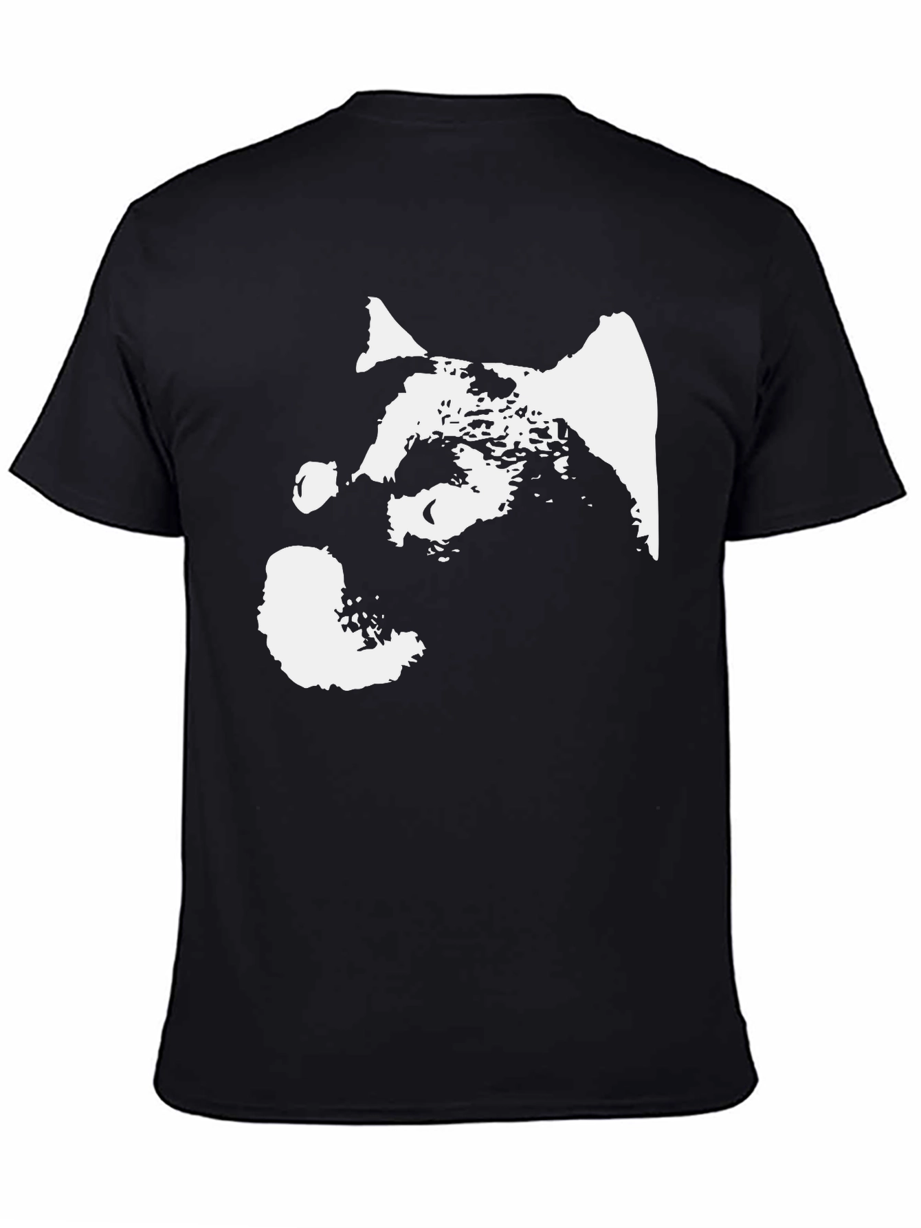 Black Abstract Dog Graphic Black T-Shirt view 4