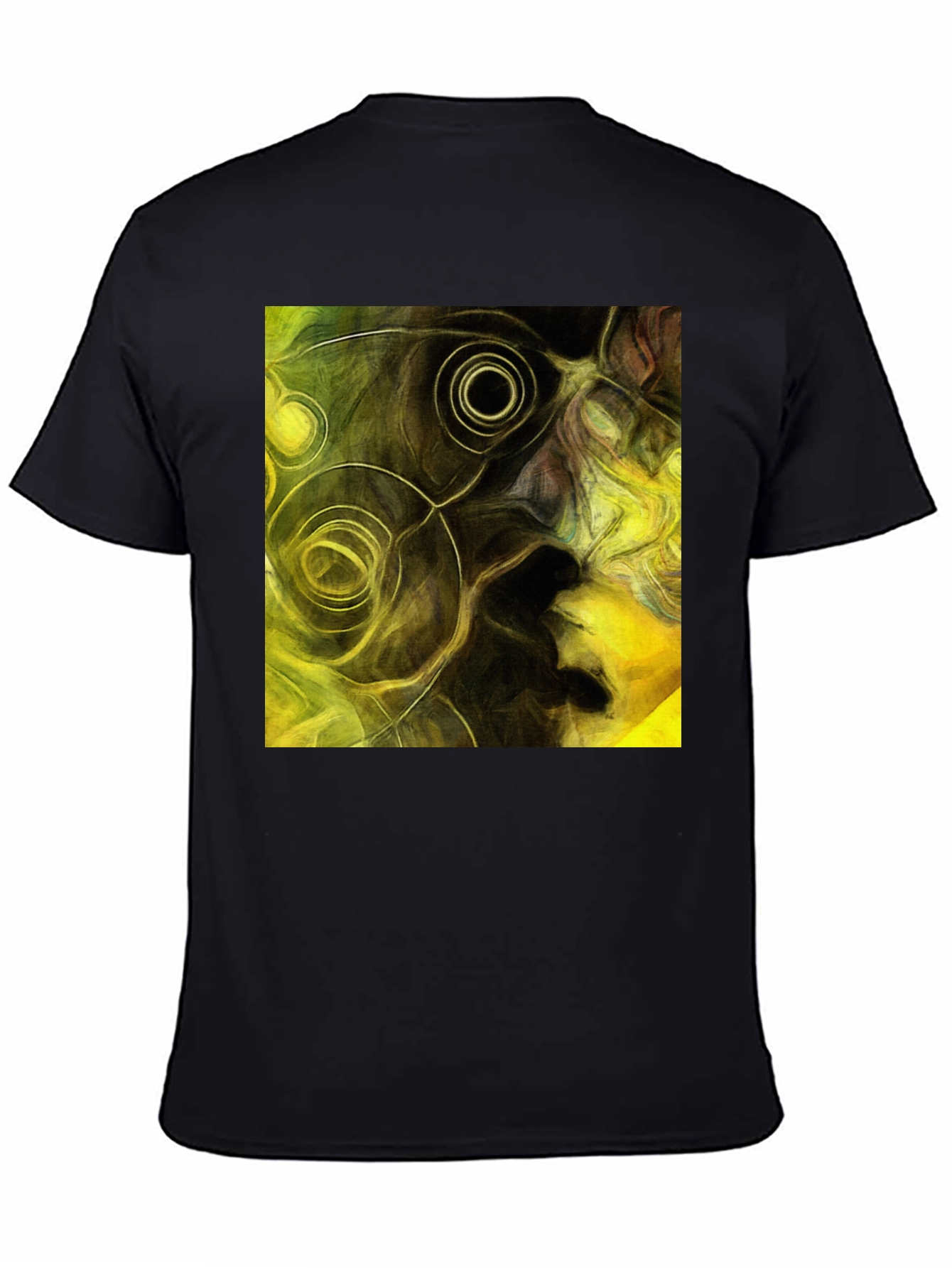 Black Abstract Art Black T-Shirt view 4