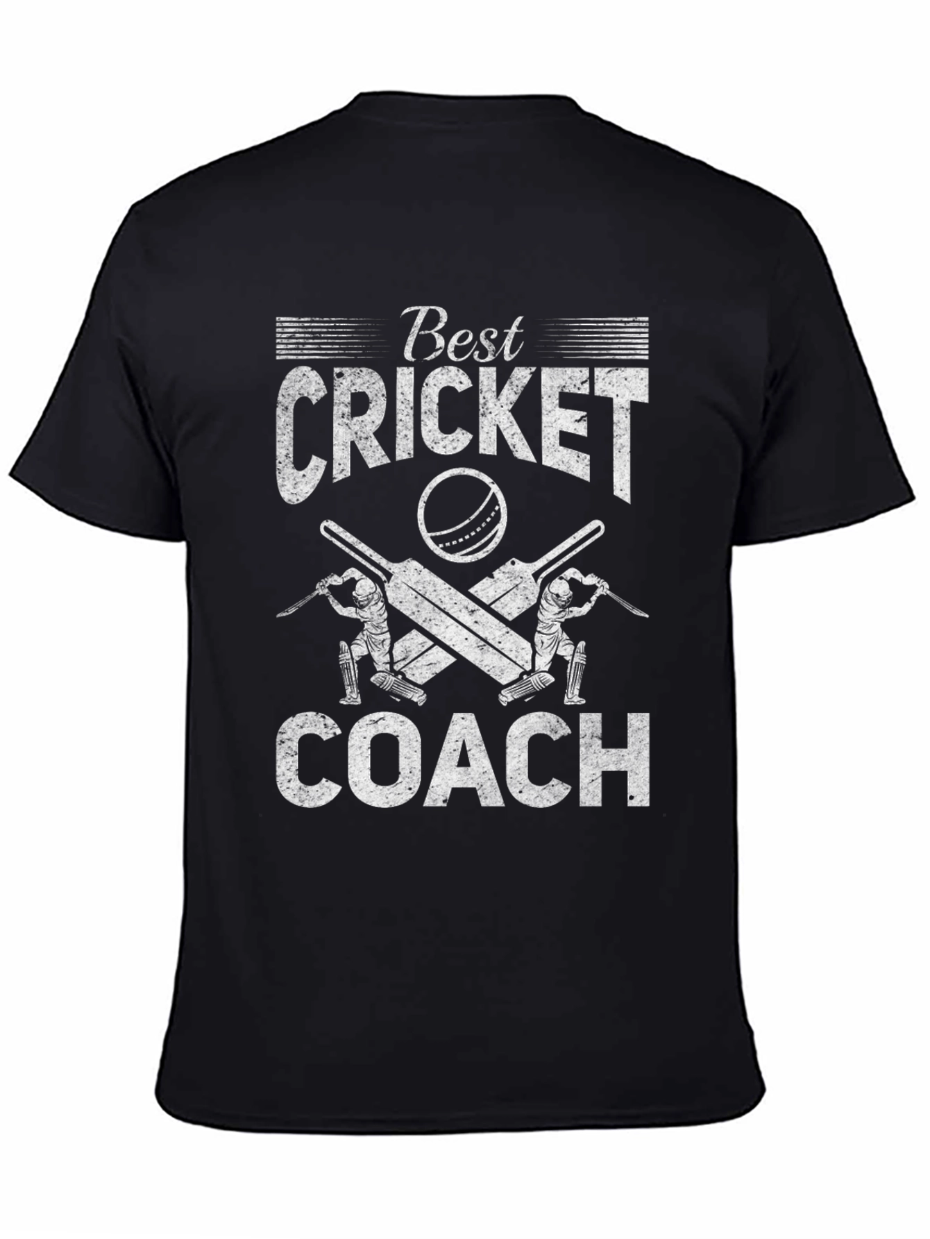 Black Best Cricket Coach Graphic Tee view 4