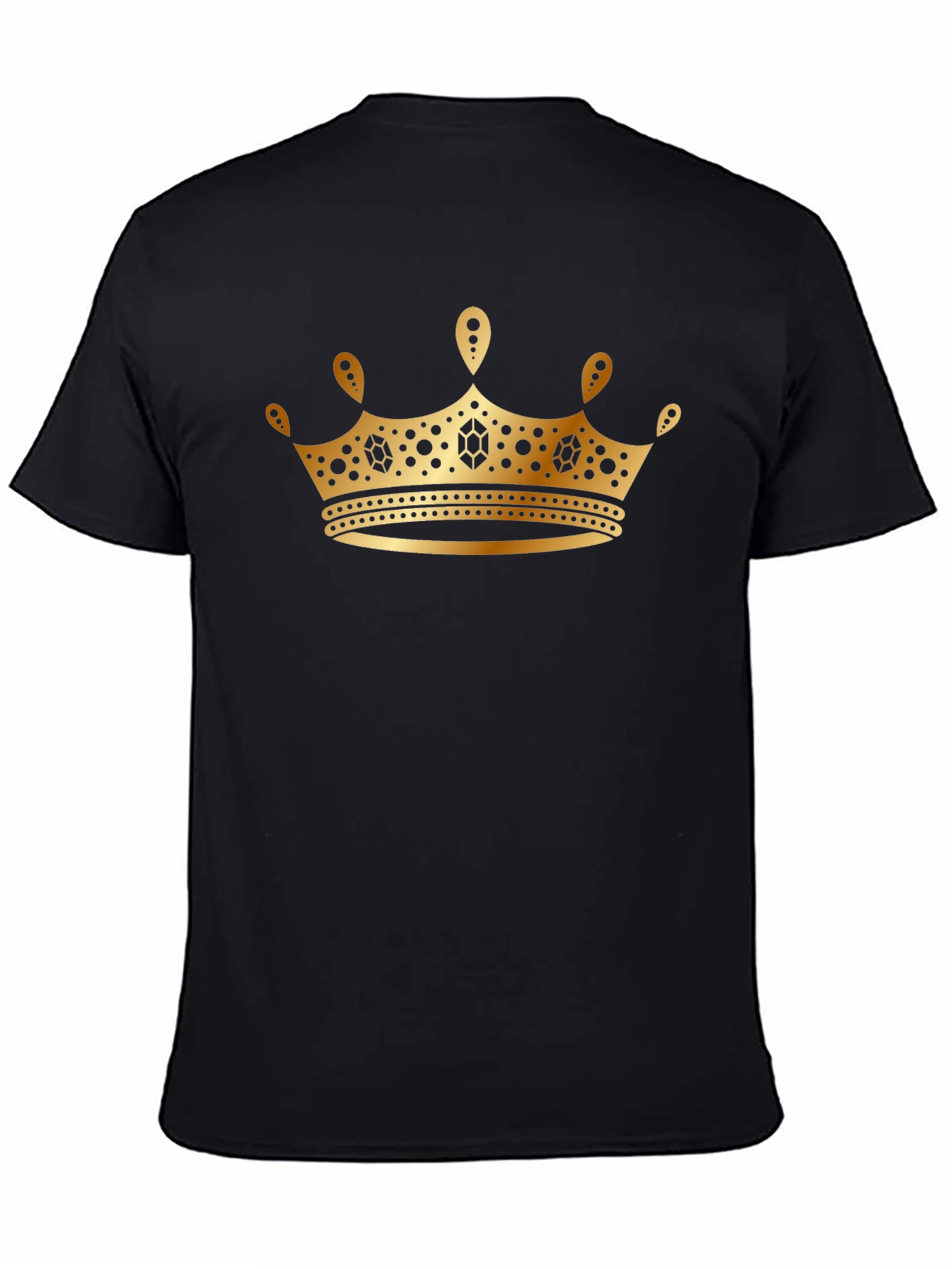 Black Gold Crown Graphic Black T-Shirt view 4