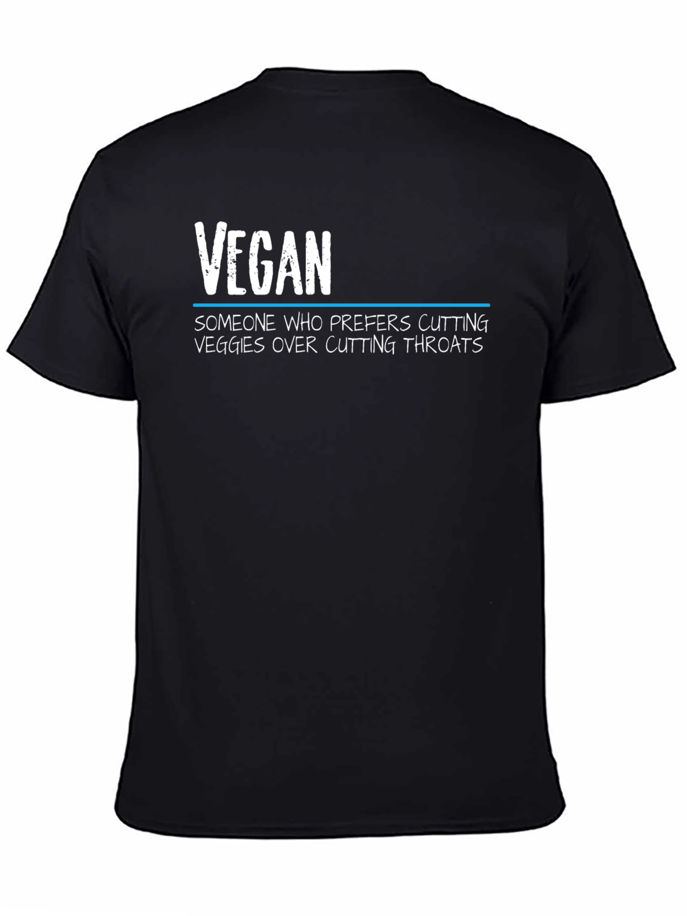 Black Vegan Statement Graphic Tee - Cutting Veggies view 4