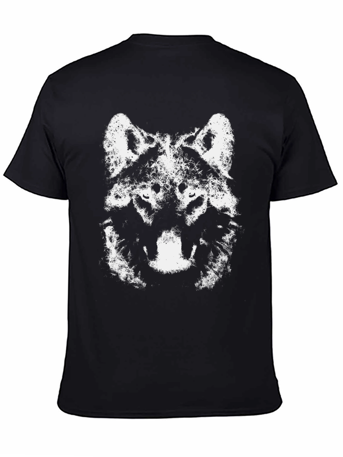 Wolf Graphic Tee - Black Cotton T-Shirt - 4