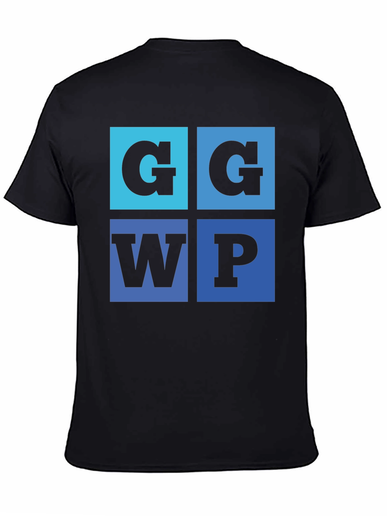 Black G G WP Graphic Tee - Cool Typography Design view 4