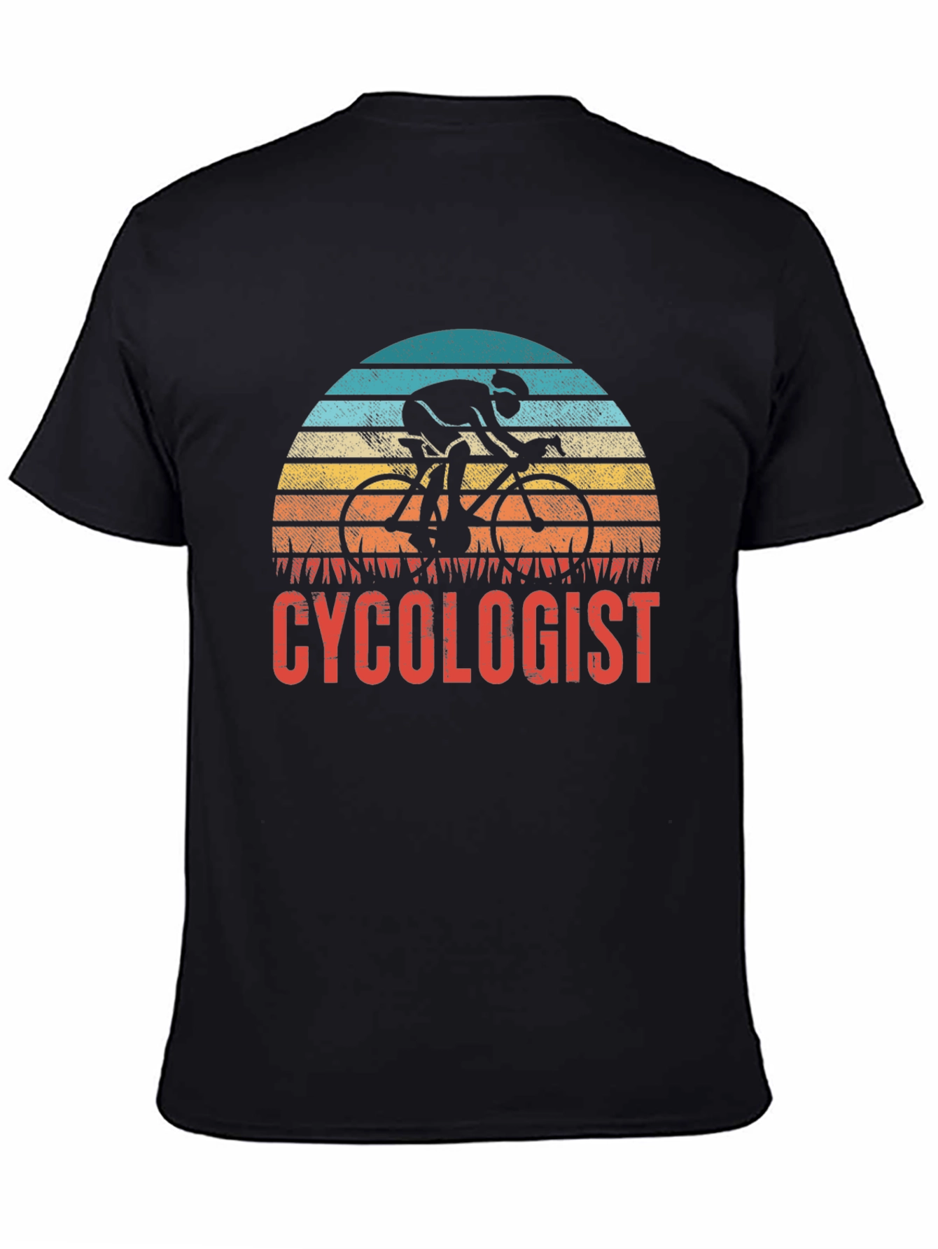 Black Cycologist T-Shirt - Funny Cycling Gift for Bike Lovers view 4