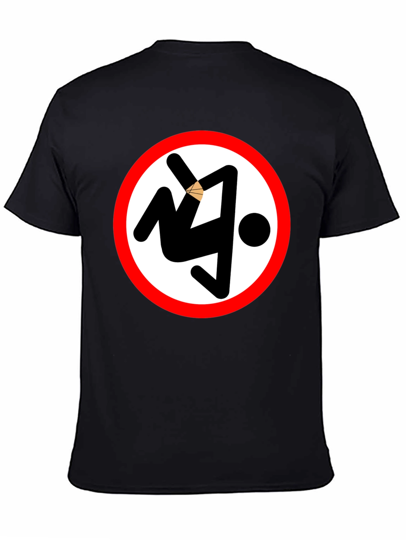 Black Anti-Woke T-Shirt: Gravity Defiance Symbol view 4