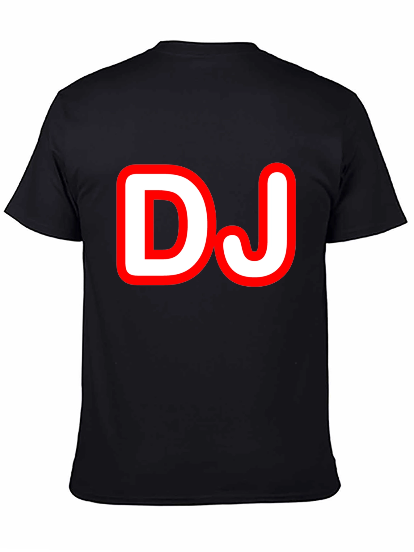Black DJ Graphic Tee - Black Cotton T-Shirt view 4