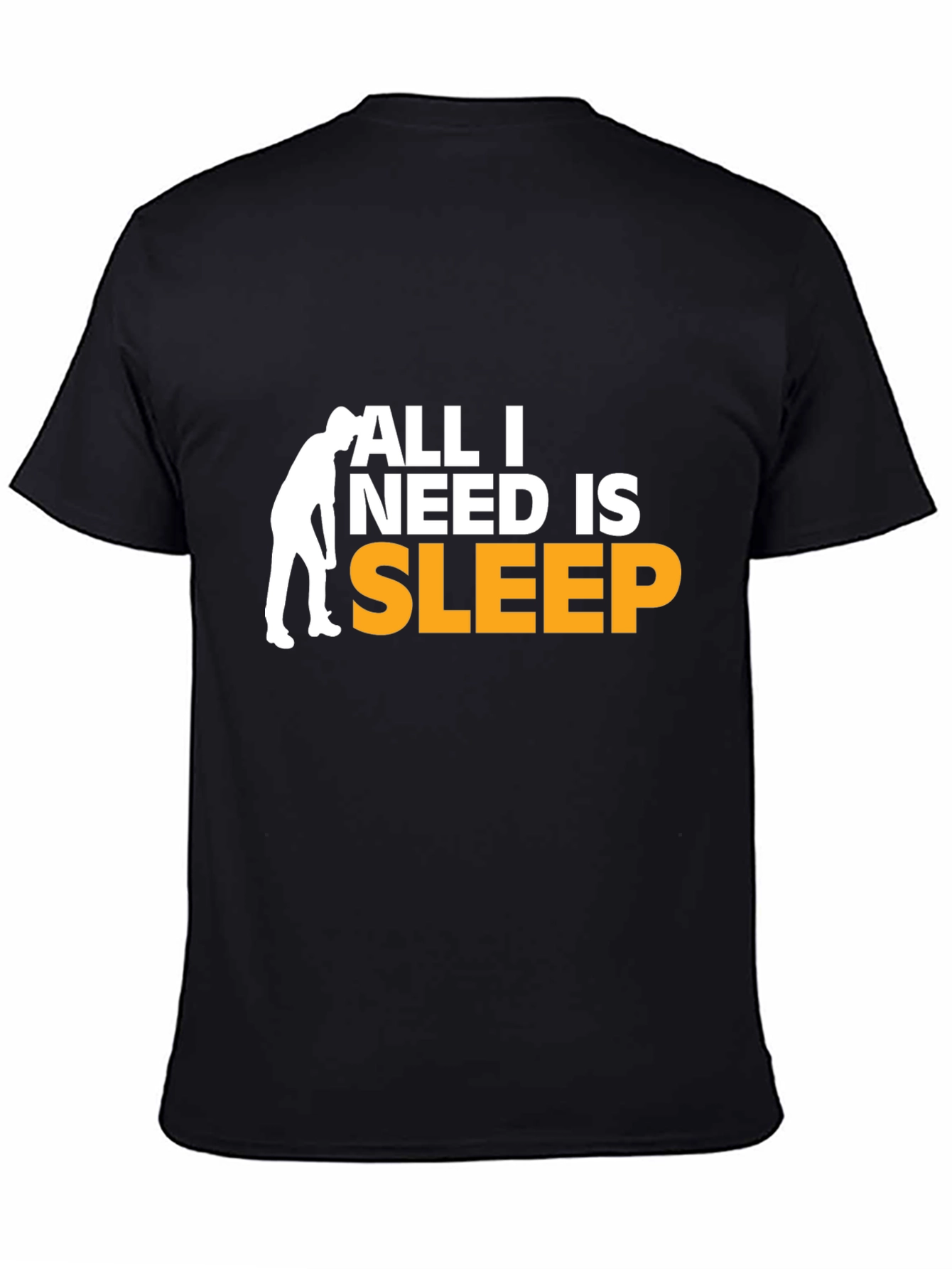 Black All I Need Is Sleep Graphic Tee - Black view 4