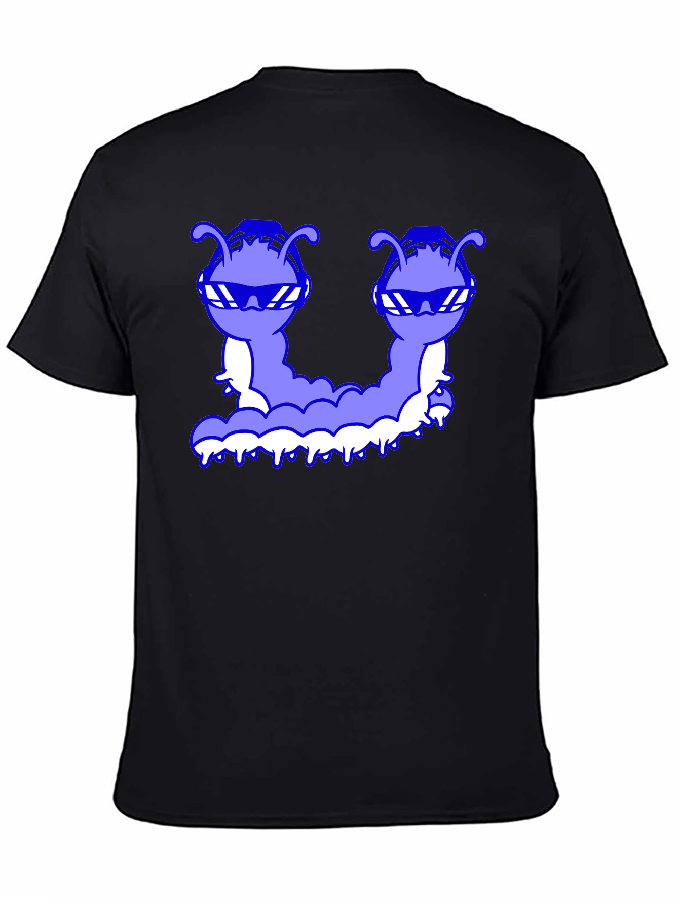 Black Cool Caterpillar Graphic Tee - Black view 4