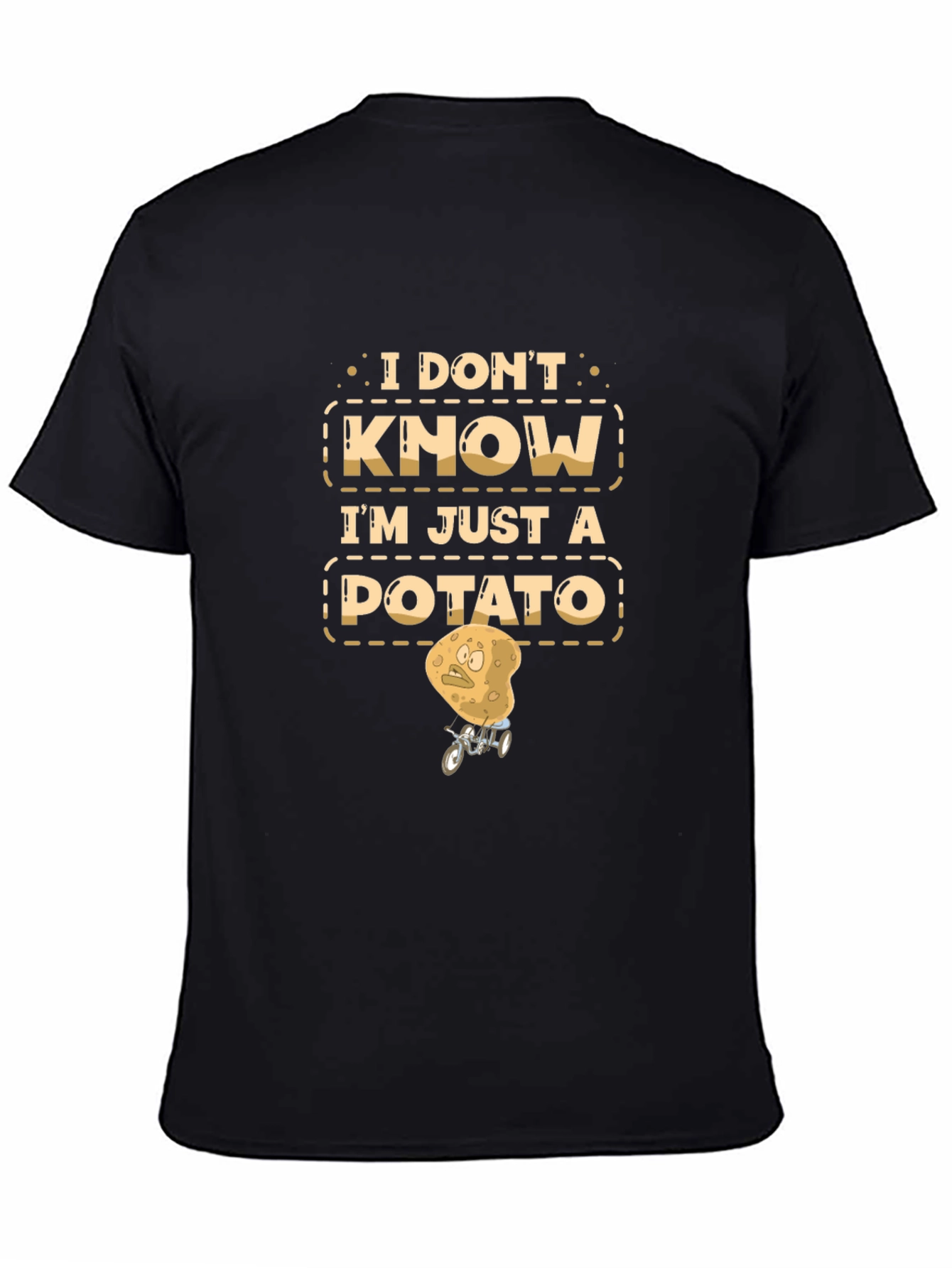 Black I'm Just a Potato Graphic T-Shirt view 4
