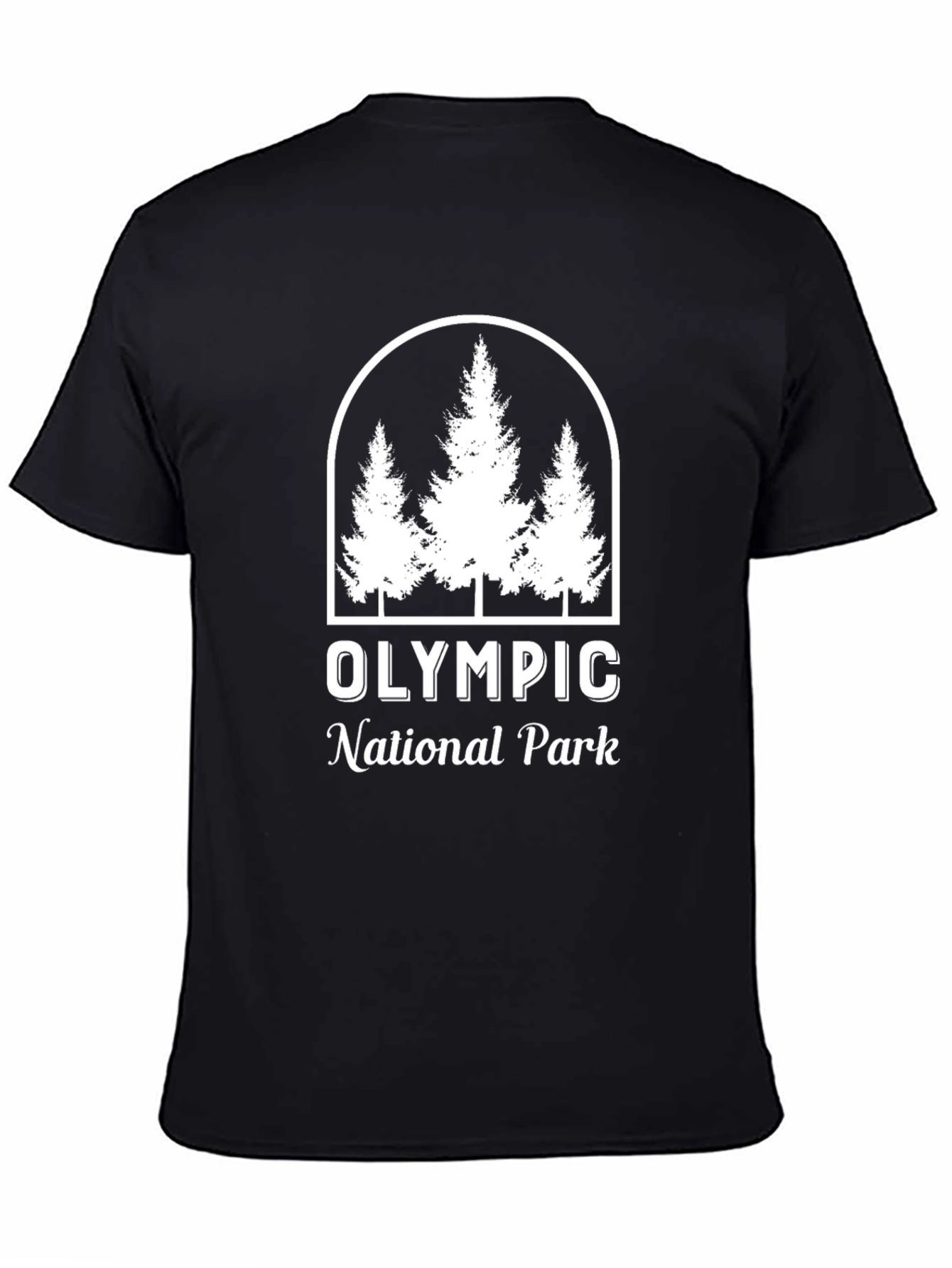 Black Olympic National Park T-Shirt - Nature Graphic Tee view 4