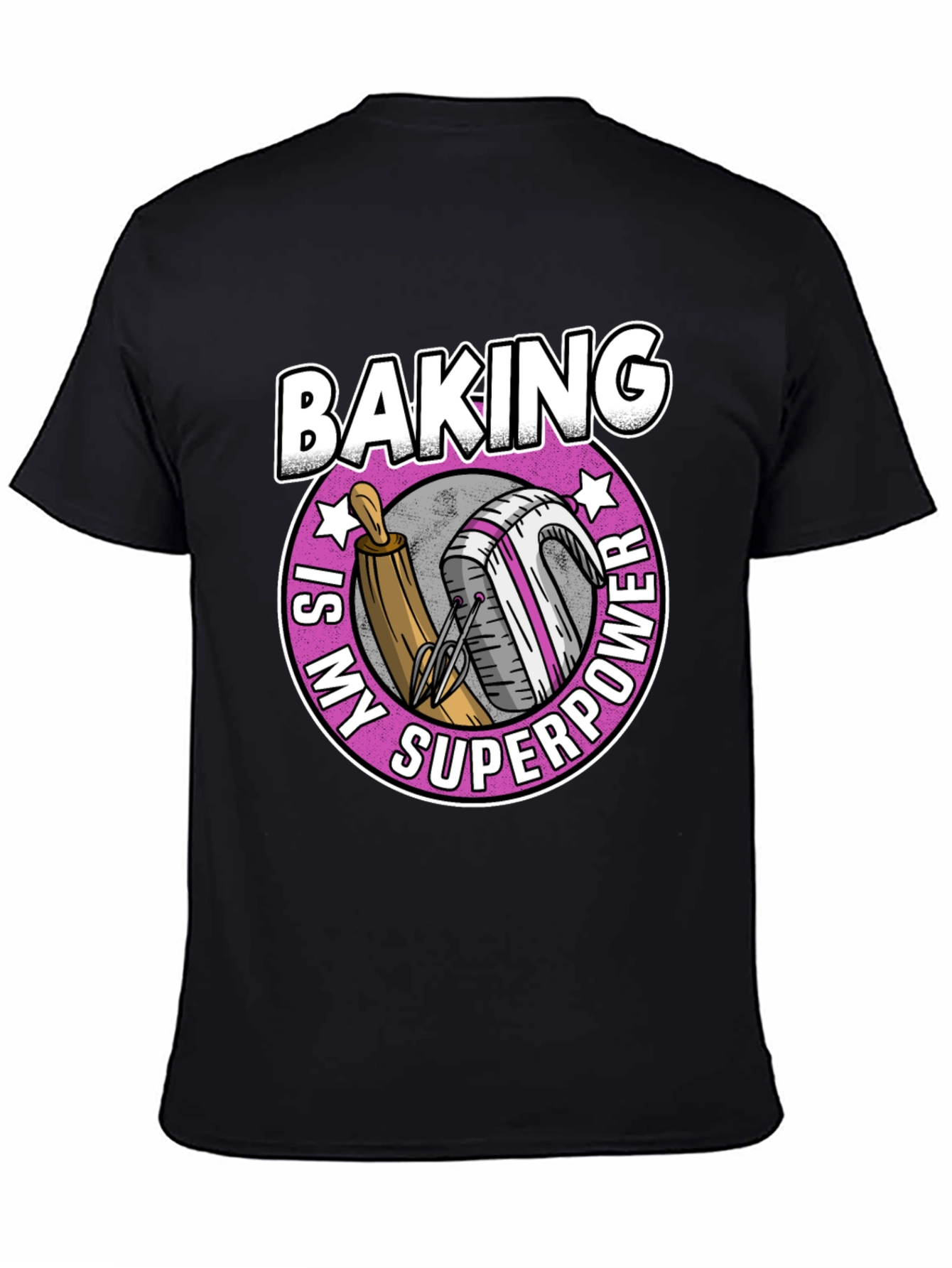 Black Baking Is My Superpower T-Shirt view 4