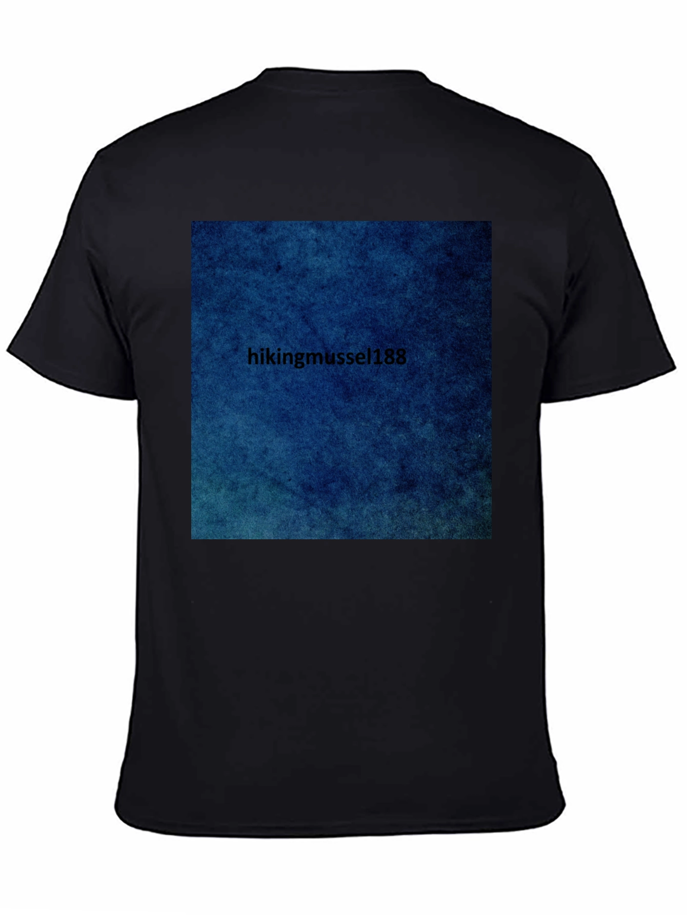 Black Unique Graphic Tee - Hikingmussel188 Design view 4
