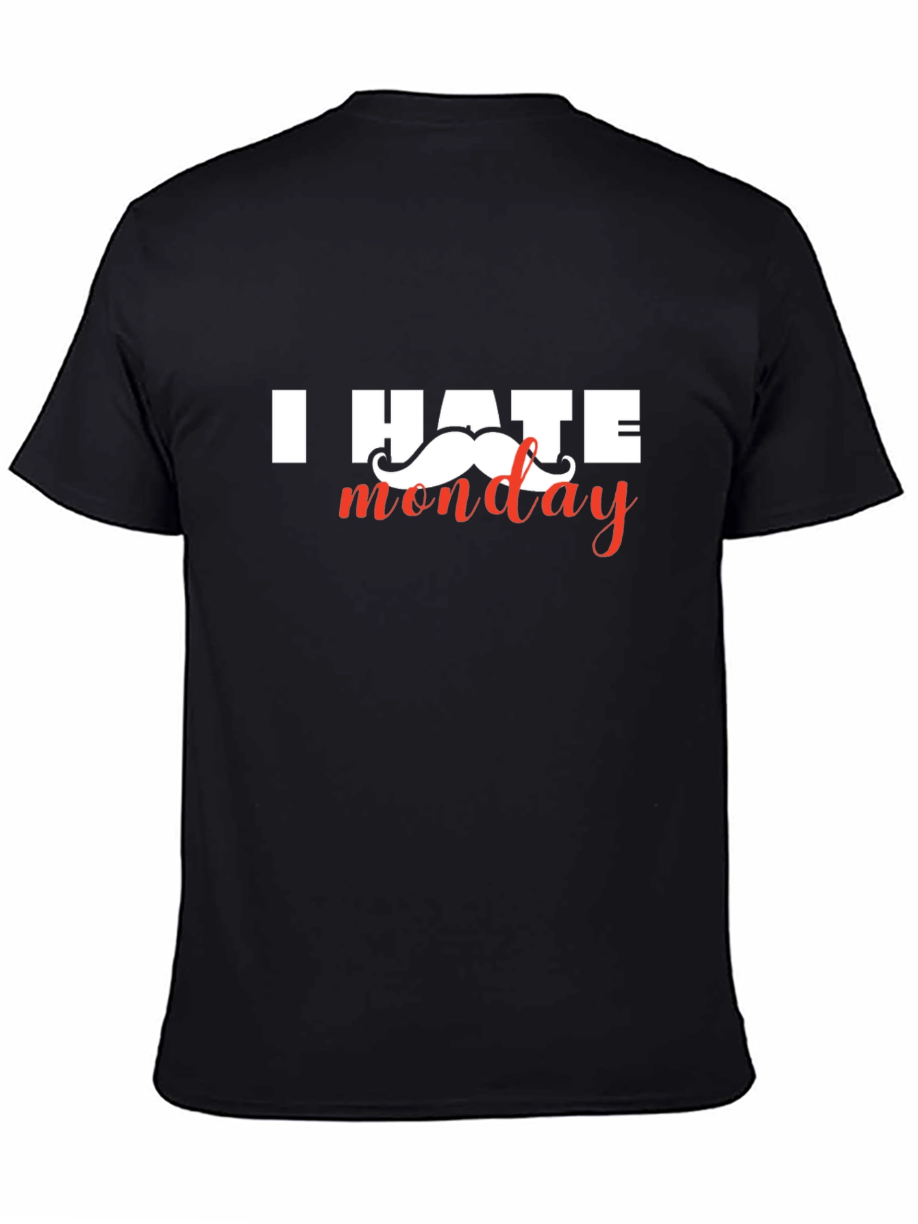 Black I Hate Monday T-Shirt - Funny Graphic Tee view 4