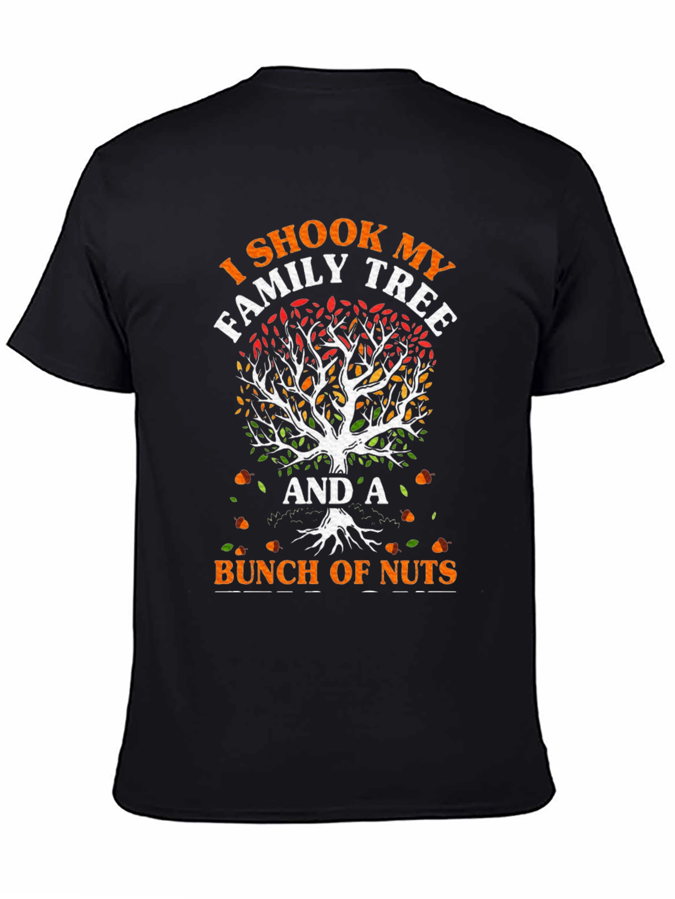Black Funny Family Tree T-Shirt view 4