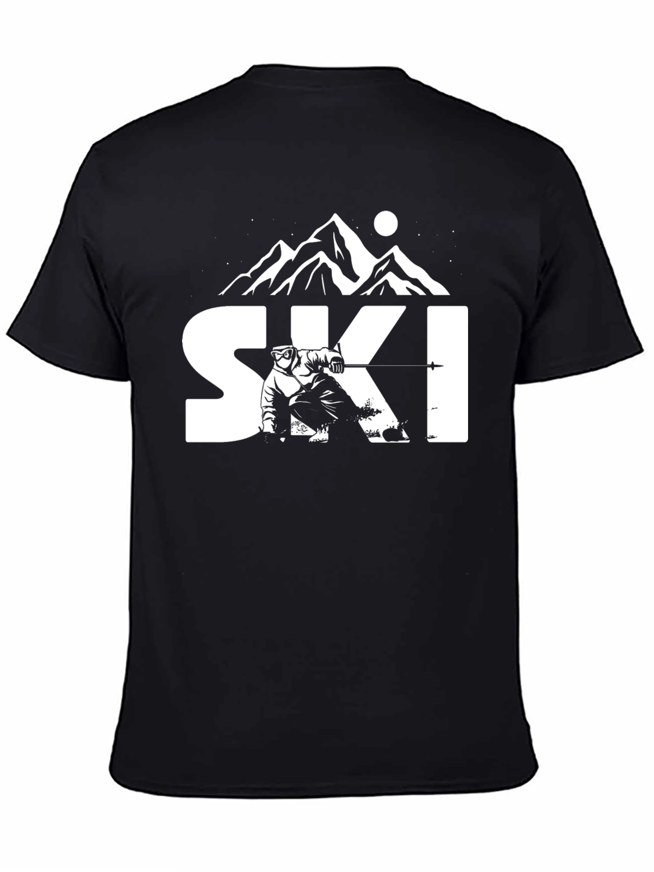 Black Ski Graphic T-Shirt - 4