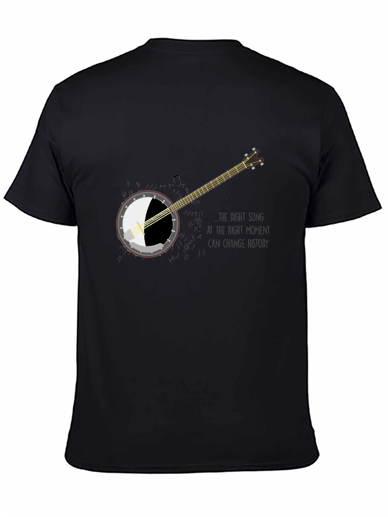 Black Banjo Graphic Tee - Music Changes History view 4