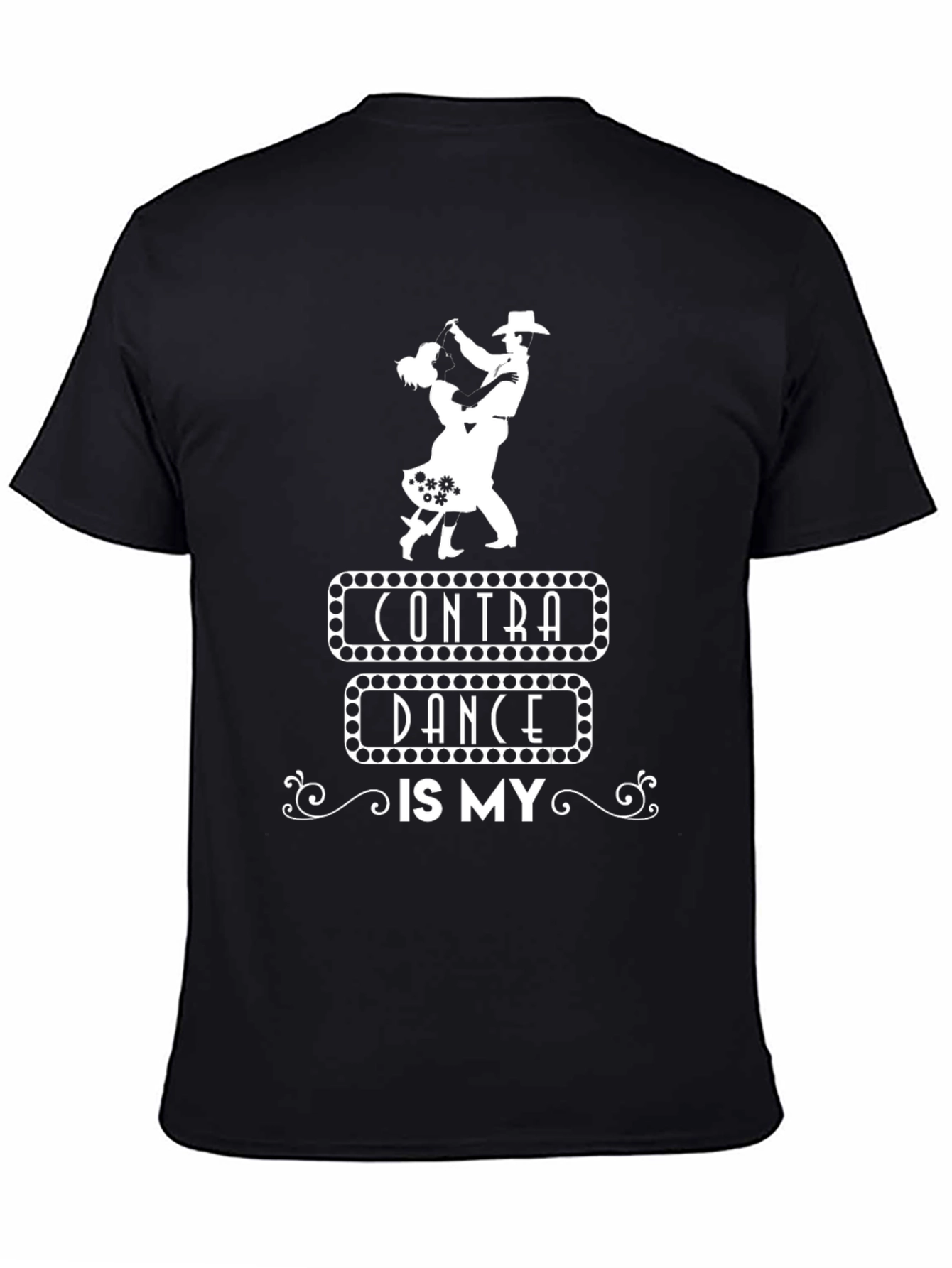Black Contra Dance T-Shirt view 4