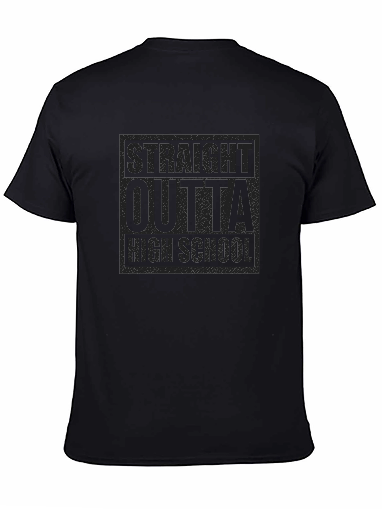 Black Straight Outta High School T-Shirt view 4